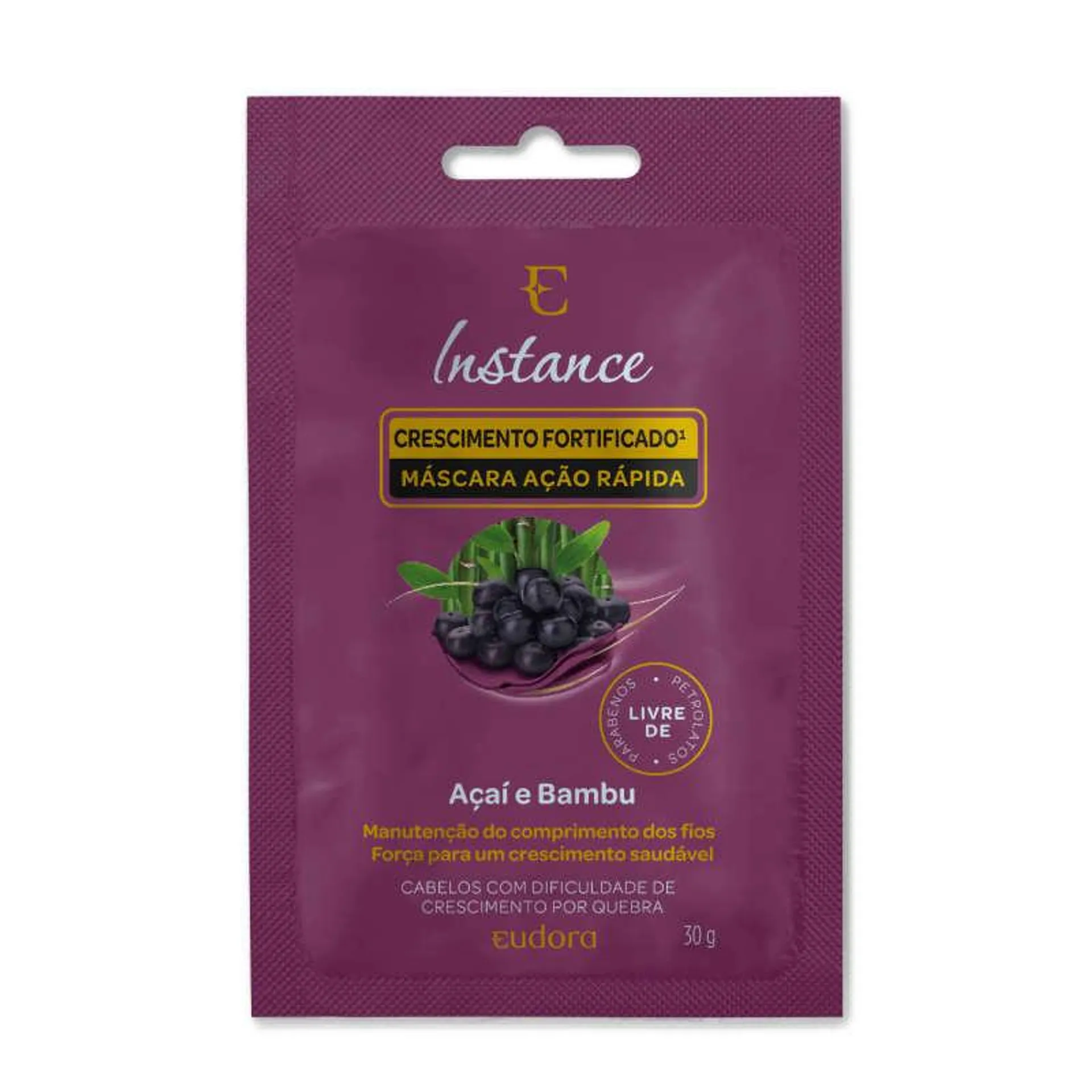 Sachê Máscara Capilar Instance Açaí e Bambu 30g