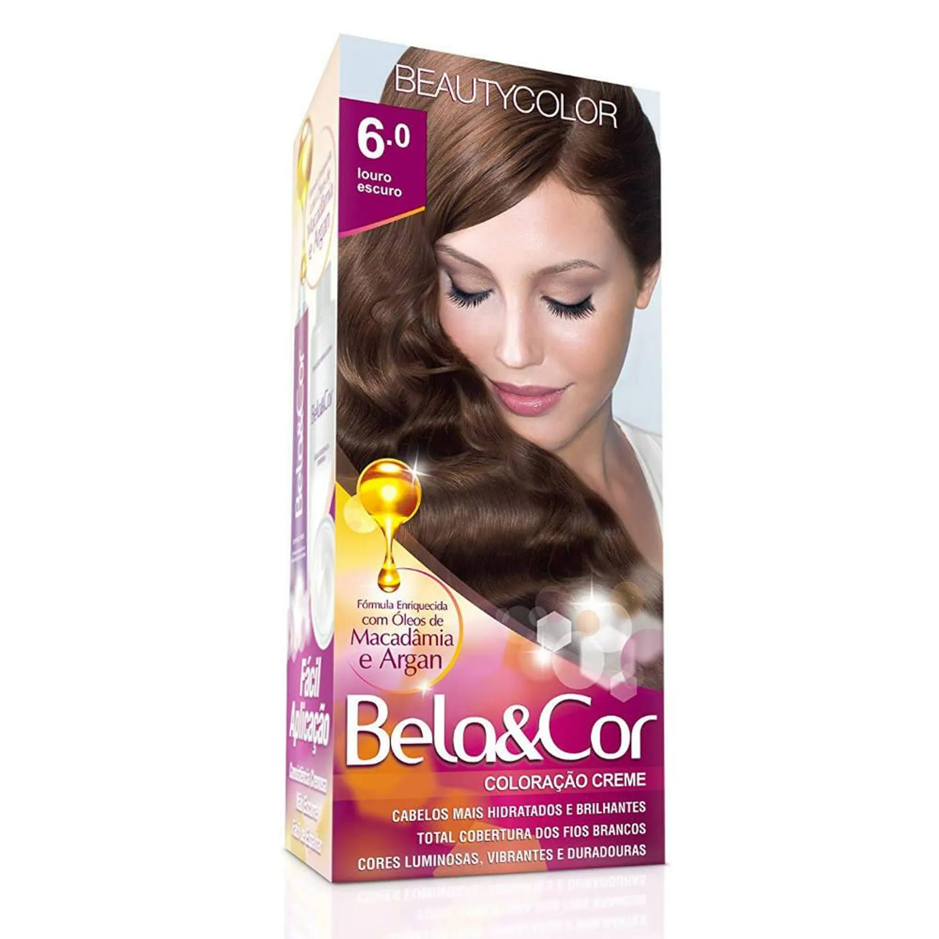 Tintura Beauty Color Bela&Cor 6.0 Louro Escuro