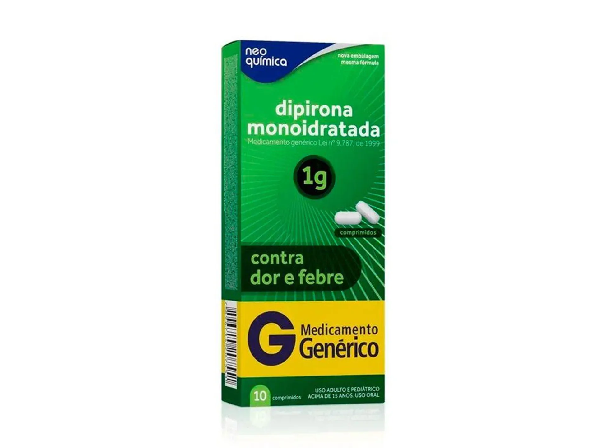 Dipirona 1g Neo Química 10 Comprimidos