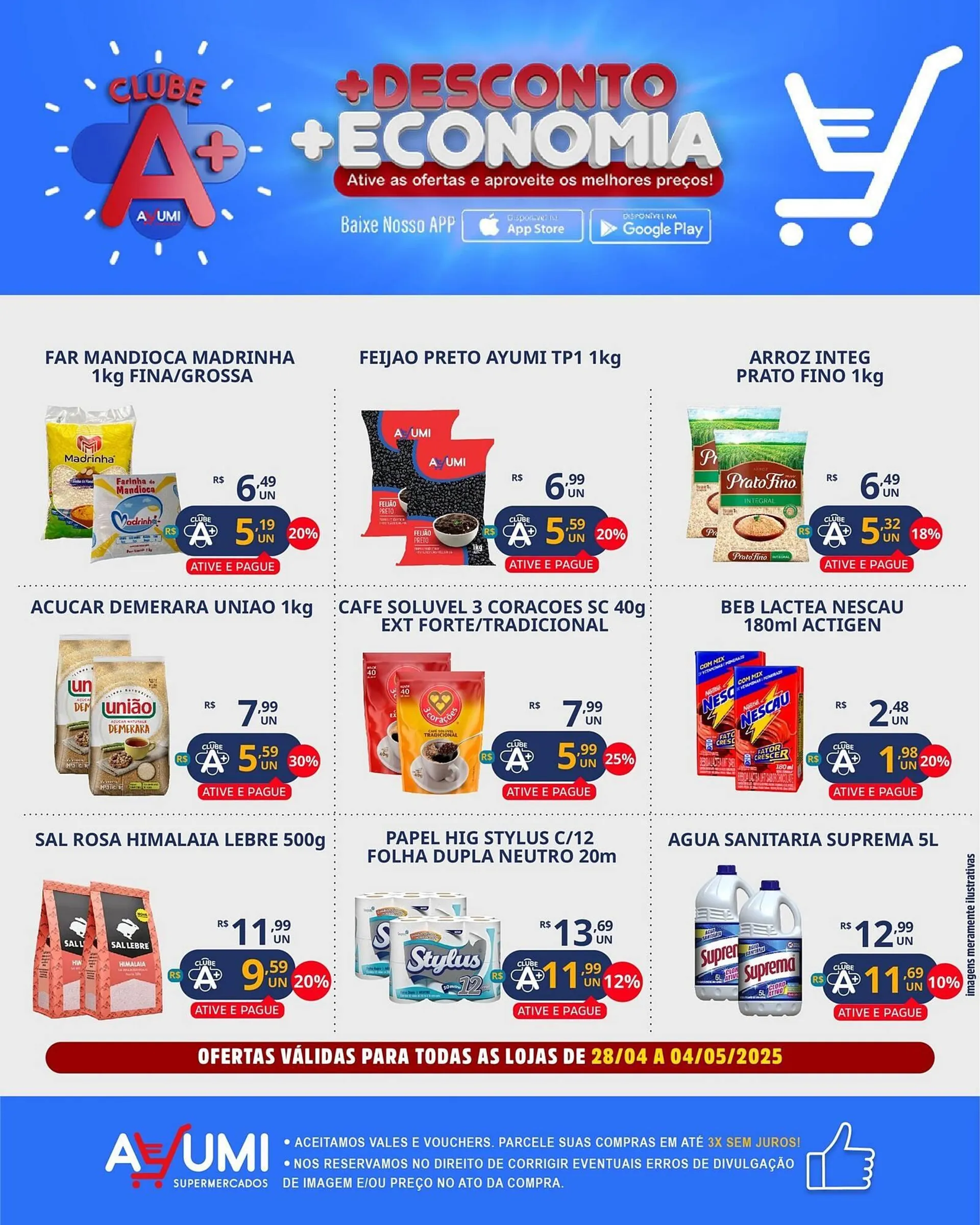 Encarte de Catálogo Ayumi Supermercados 29 de abril até 4 de maio 2025 - Pagina 1