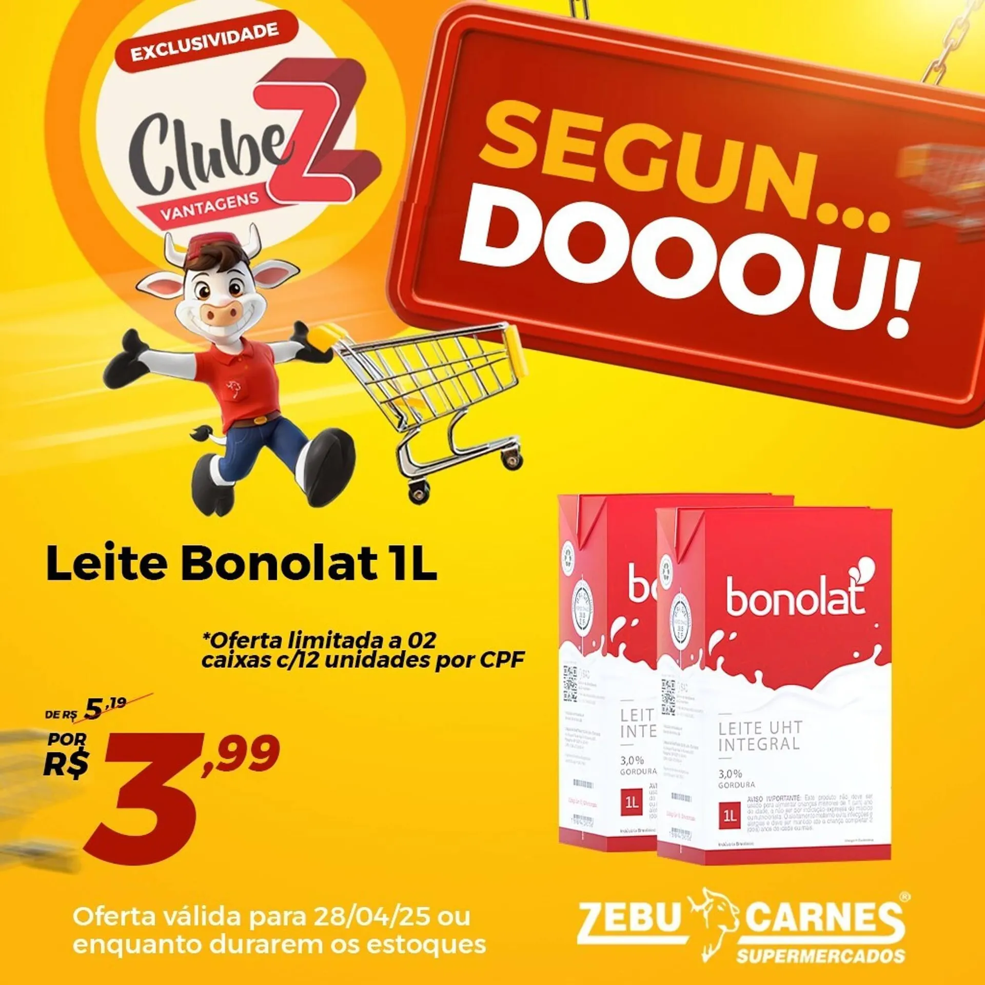 Encarte de Catálogo Zebu Carnes Supermercados 28 de abril até 30 de abril 2025 - Pagina 1
