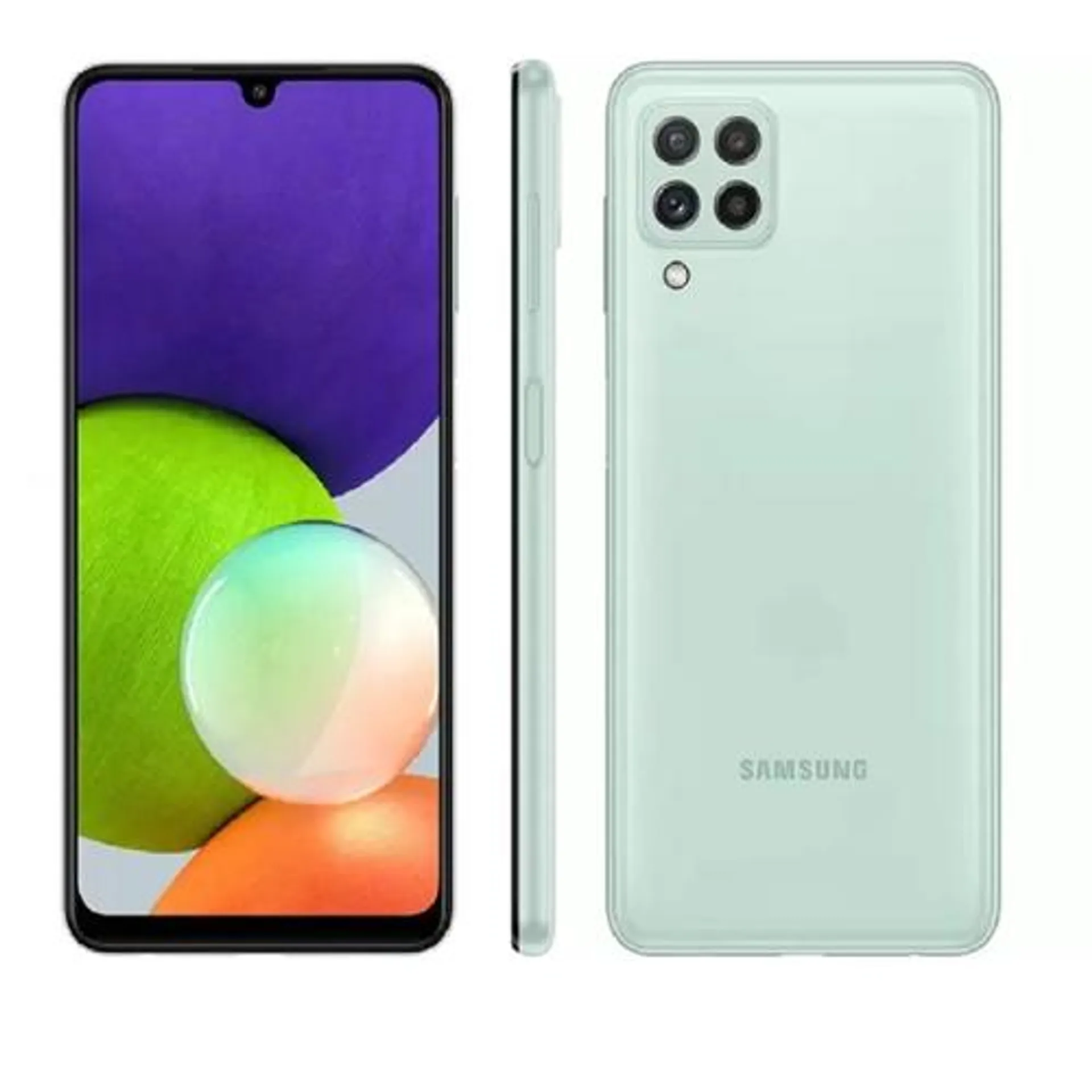 Smartphone Samsung Galaxy A22 128GB 4G - 4GB RAM Tela 6,4" Câm. Quádrupla + Selfie 13MP