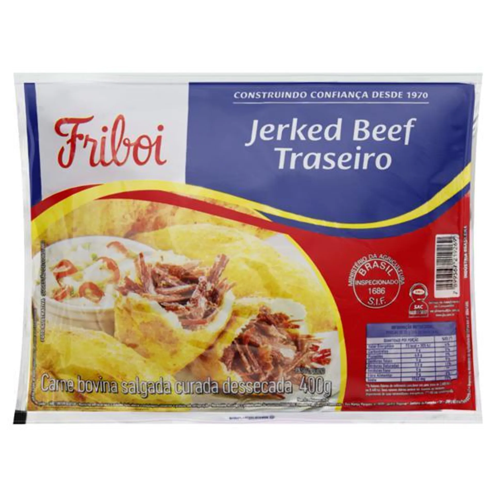 Carne Seca Bovina Jerked Beef Friboi Traseiro 400g