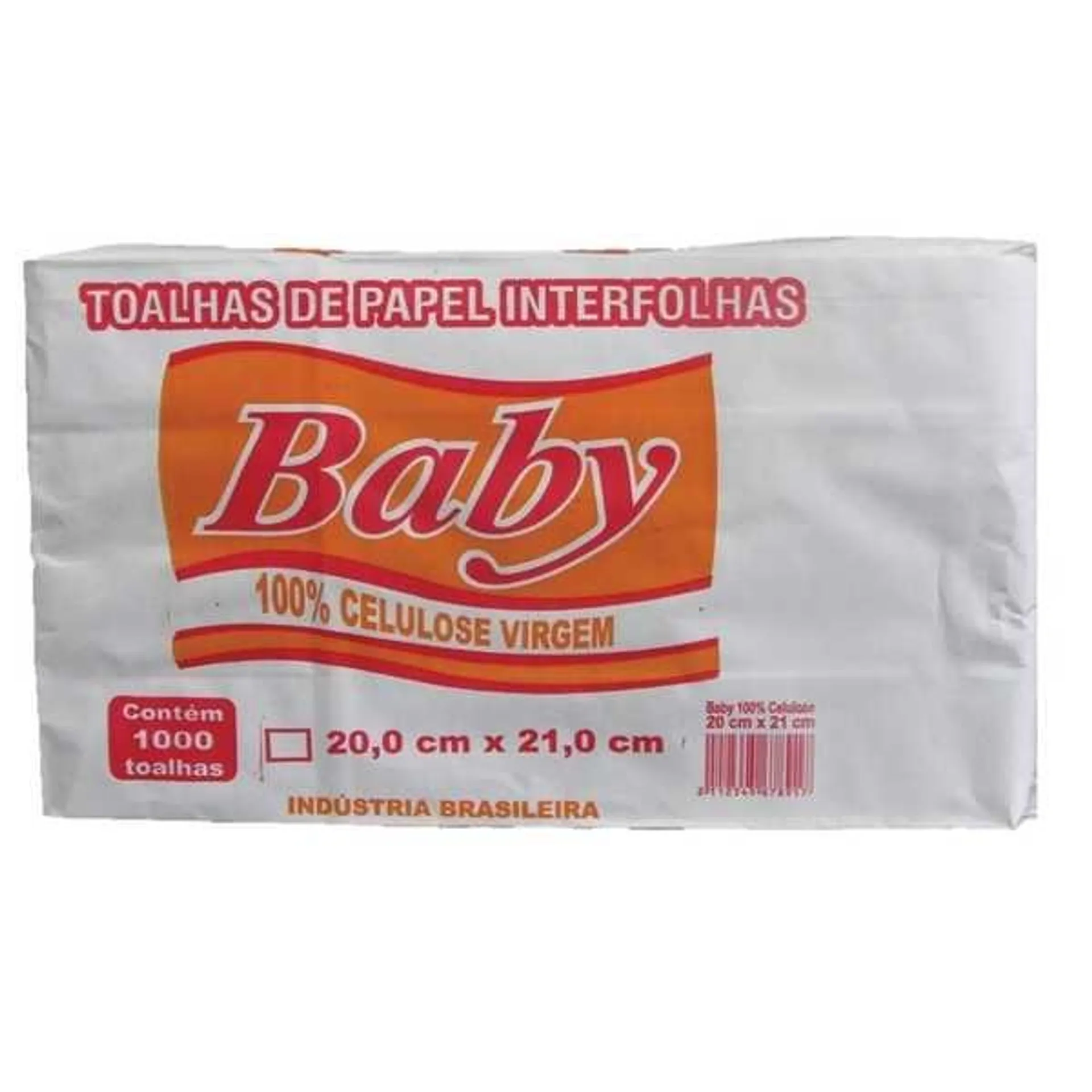 Papel Toalha Interfolha 2 Dobras 20x21cm PT 1000 FL Baby