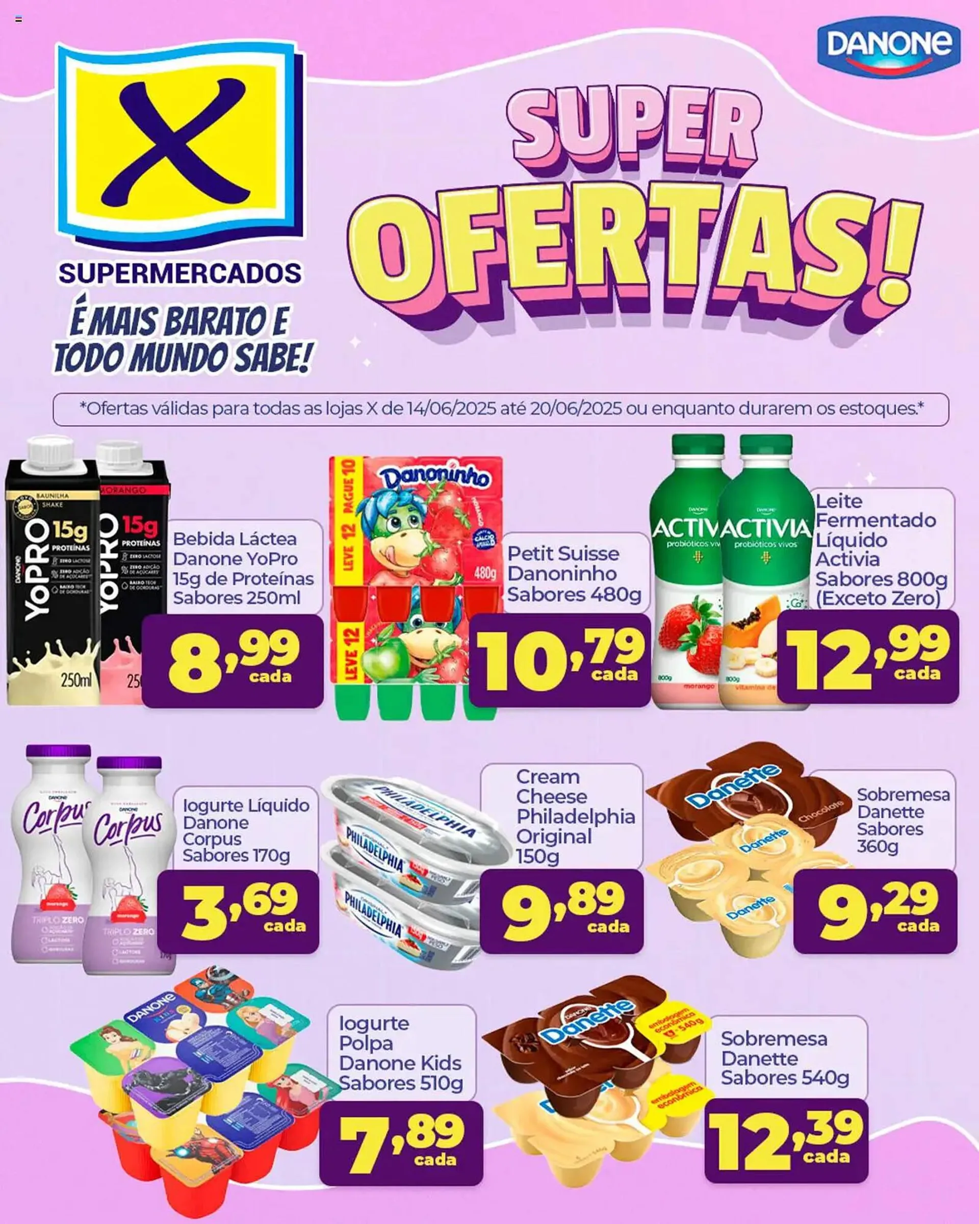 Encarte de Catálogo X Supermercados 14 de junho até 21 de junho 2025 - Pagina 1