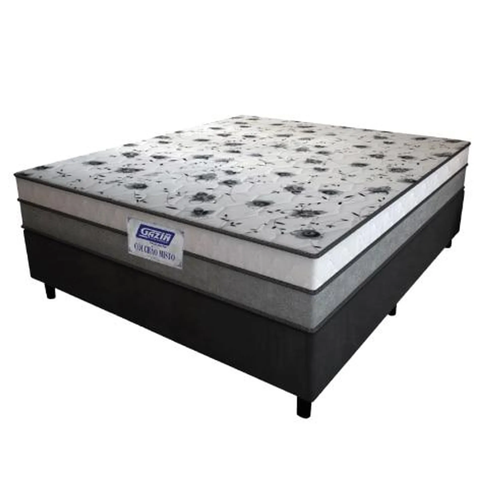 Cama Box Casal Colchão Espuma D33 Fort 138x188x59cm Gazin - Suporta até 150kg por Pessoa