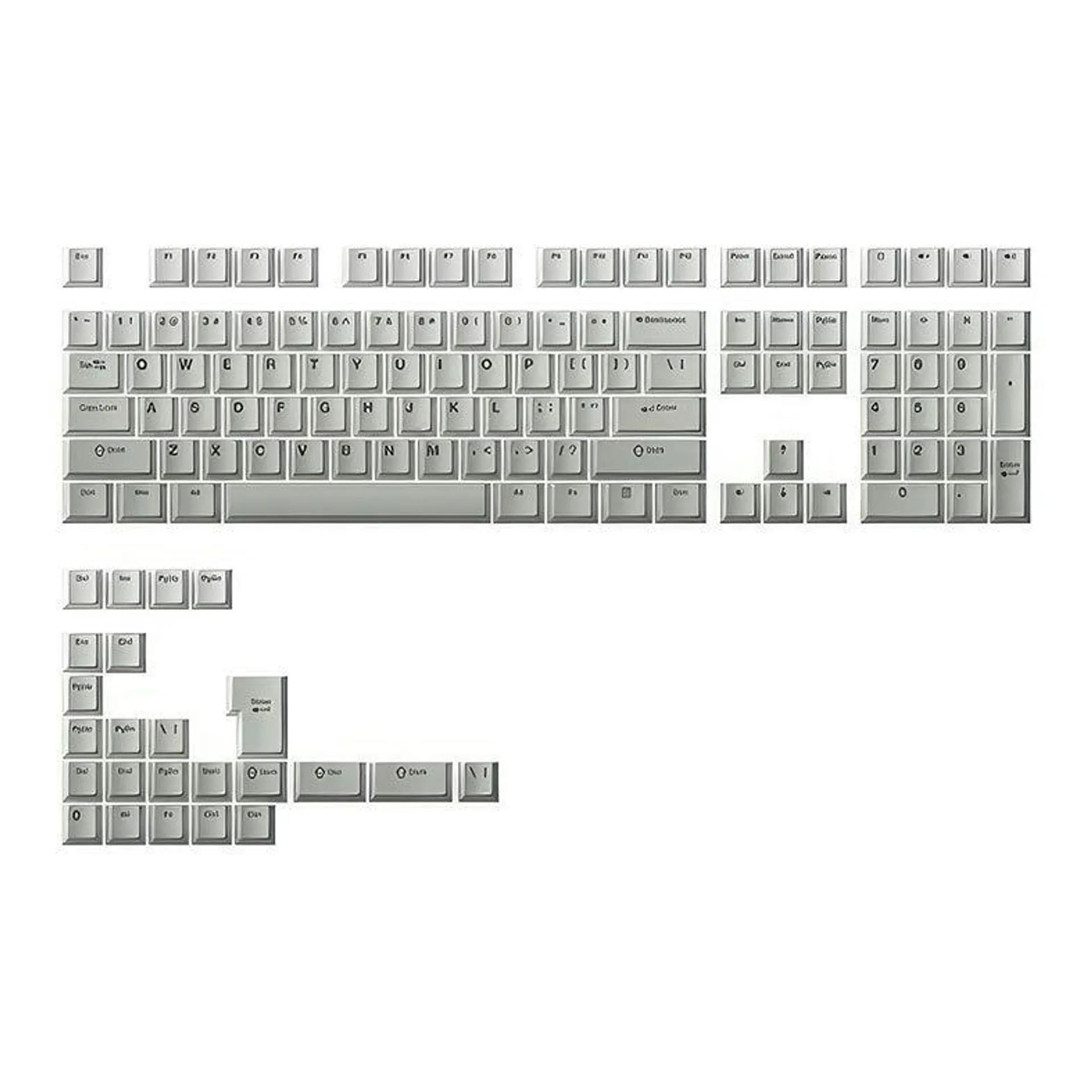 Conjunto de Teclas Akko Cherry Profile, PBT Double Shot, Cool Gray, AKKO-KEYCAP-CGRAY