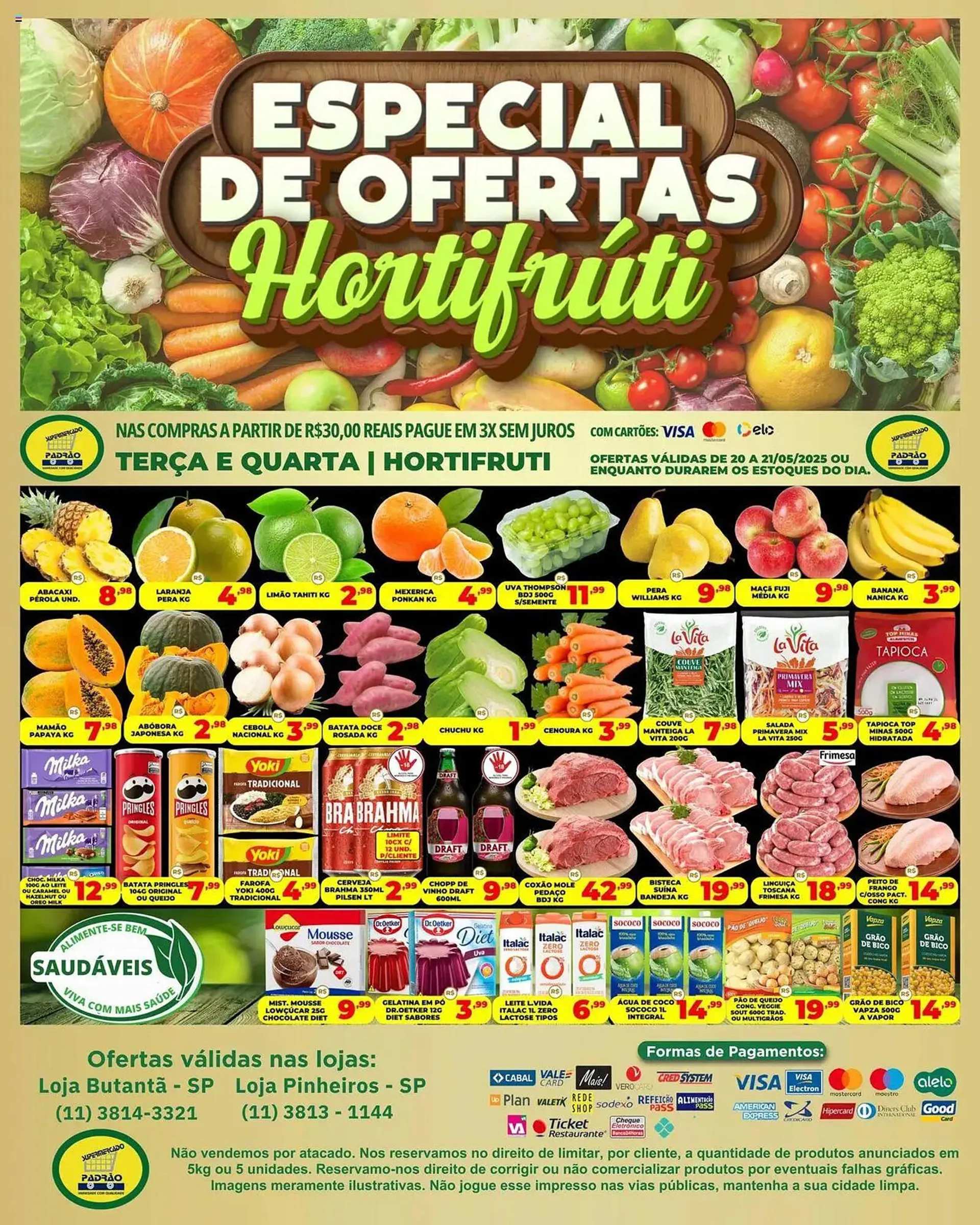 Encarte de Catálogo Supermercado Padrão 20 de maio até 22 de maio 2025 - Pagina 1