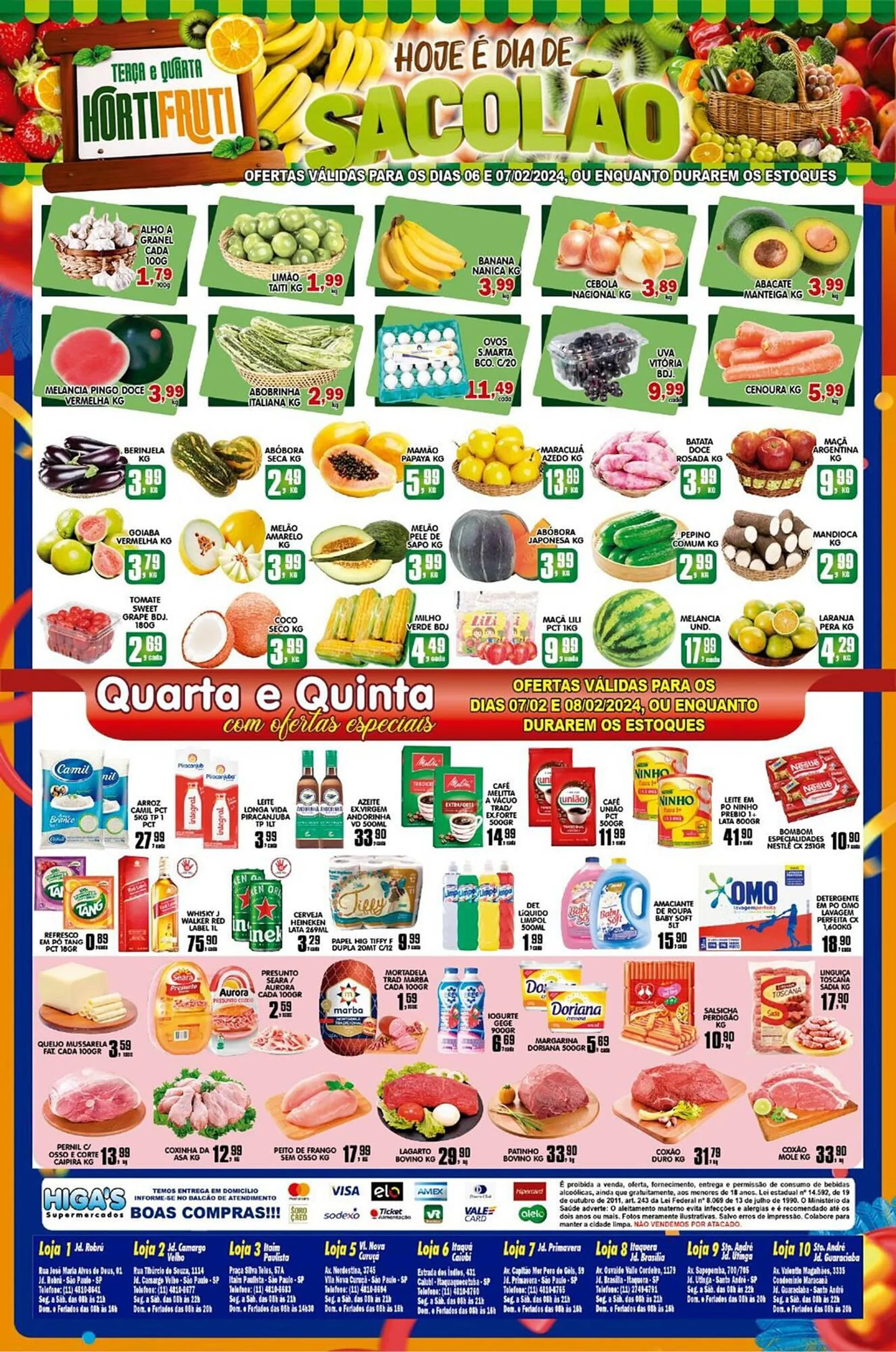 Encarte de Catálogo Higa's Supermercado 7 de fevereiro até 13 de fevereiro 2024 - Pagina 3