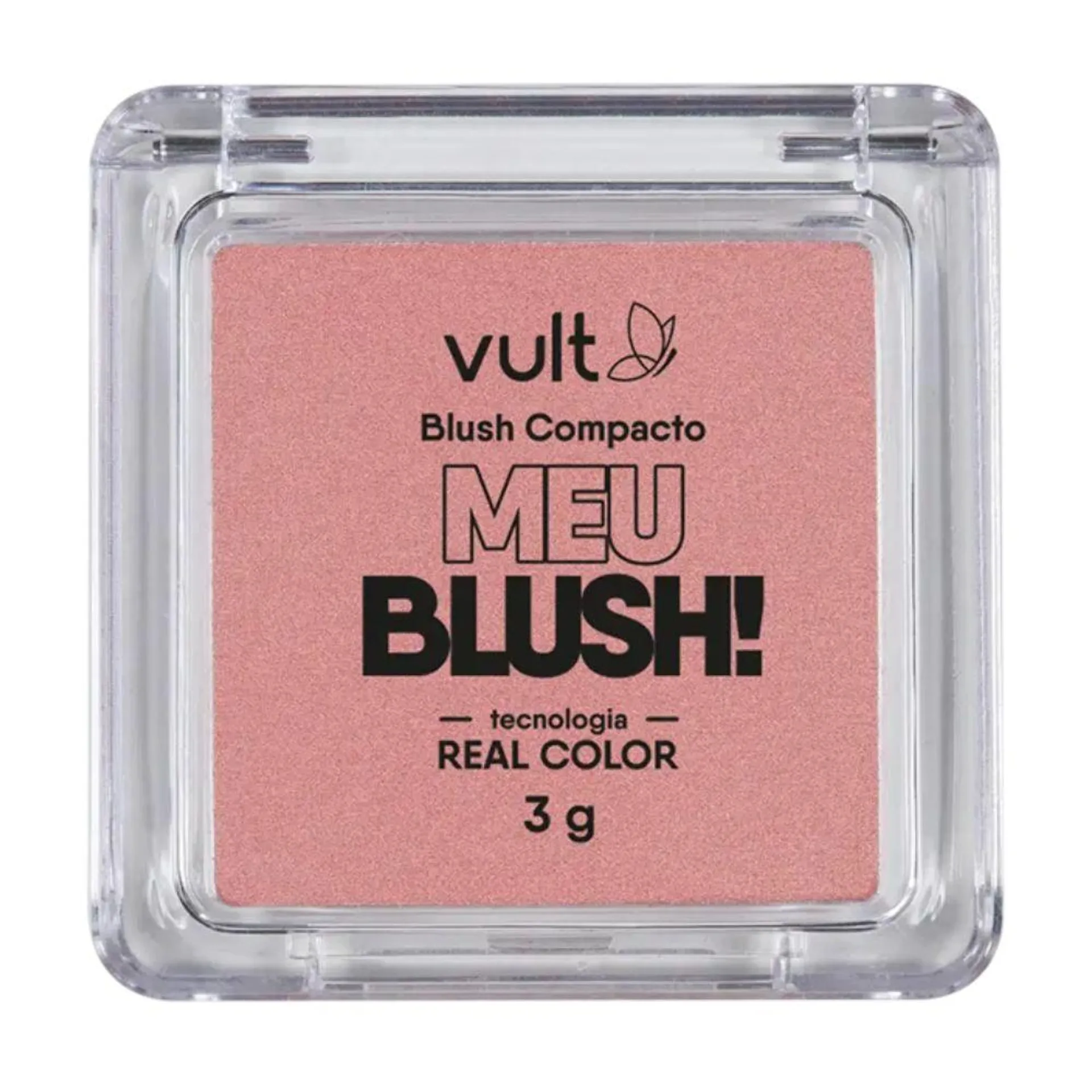 Blush compacto Vult 10g Rosa Perolado