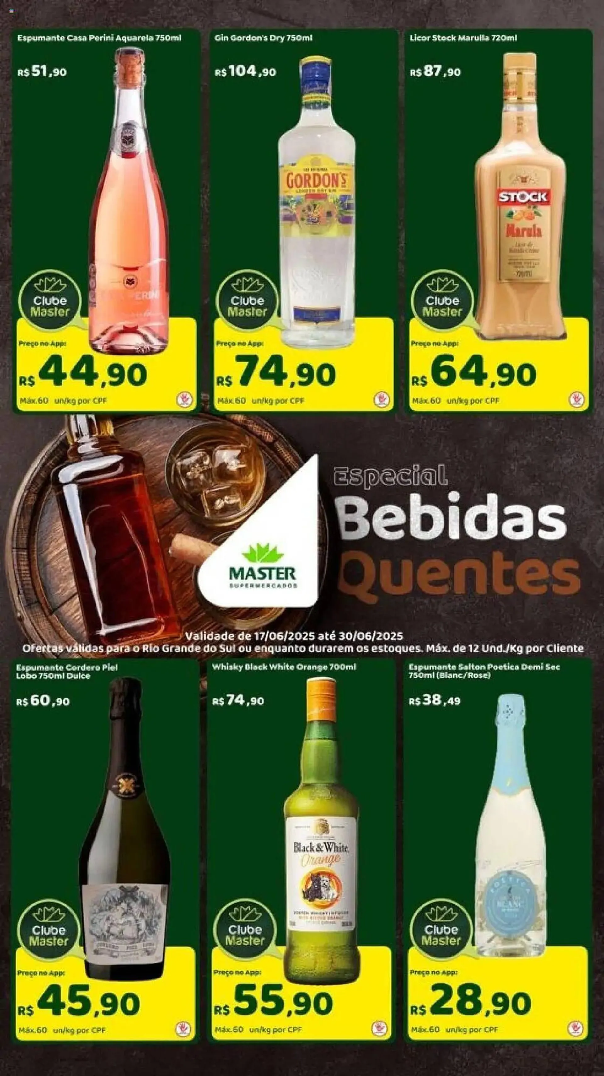 Encarte de Catálogo Master Supermercados 17 de junho até 30 de junho 2025 - Pagina 1