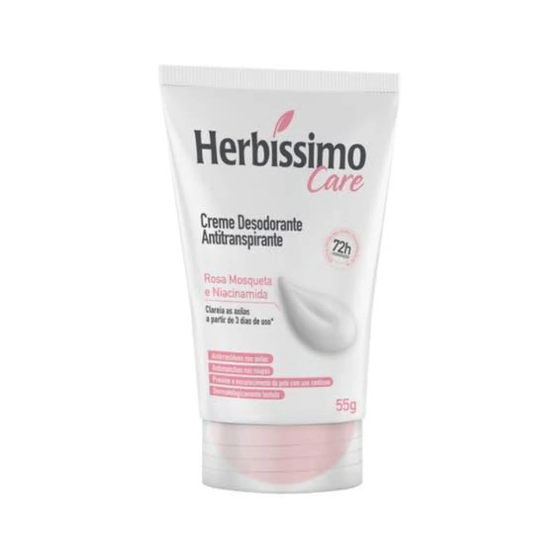 Desodorante Creme Herbíssimo Care Rosa Mosqueta E Niacinamida 55g