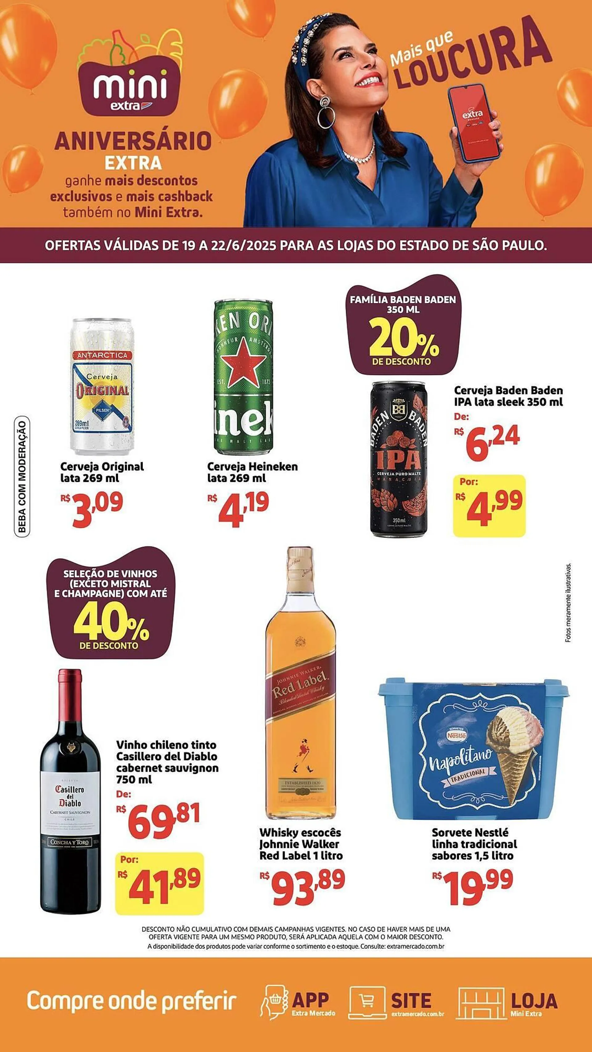 Encarte de Catálogo Mini Extra 19 de junho até 22 de junho 2025 - Pagina 1