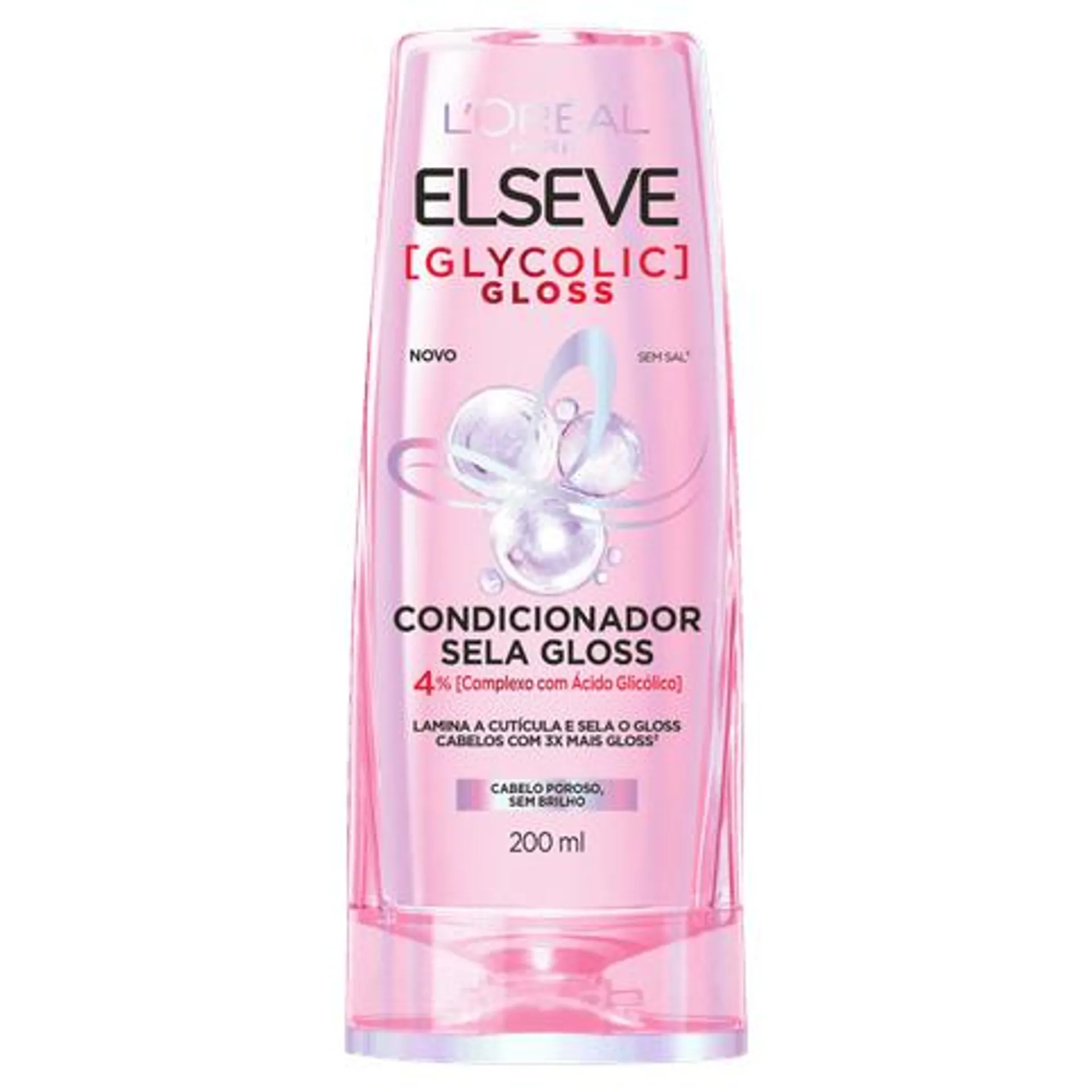 Condicionador Sela Gloss Elseve Glycolic Gloss Frasco 200ml