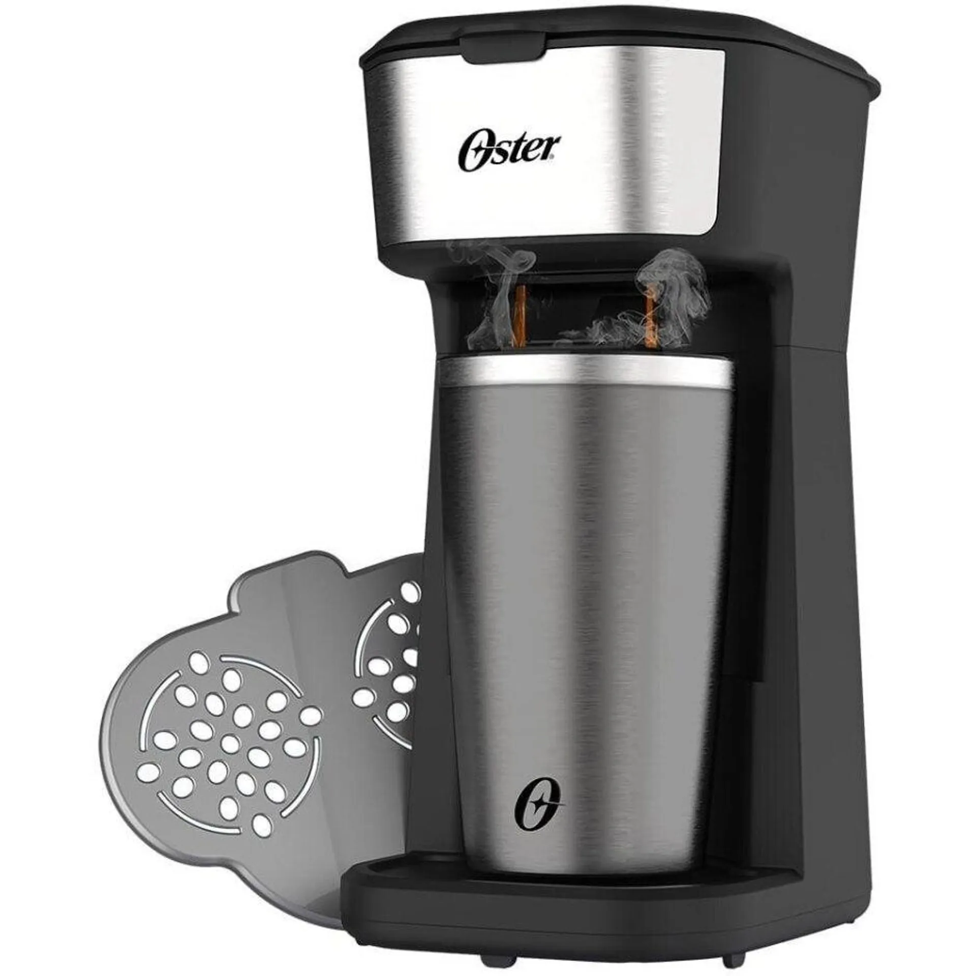 Cafeteira Oster 2day Inox 2 em 1 com Copo Térmico 220V