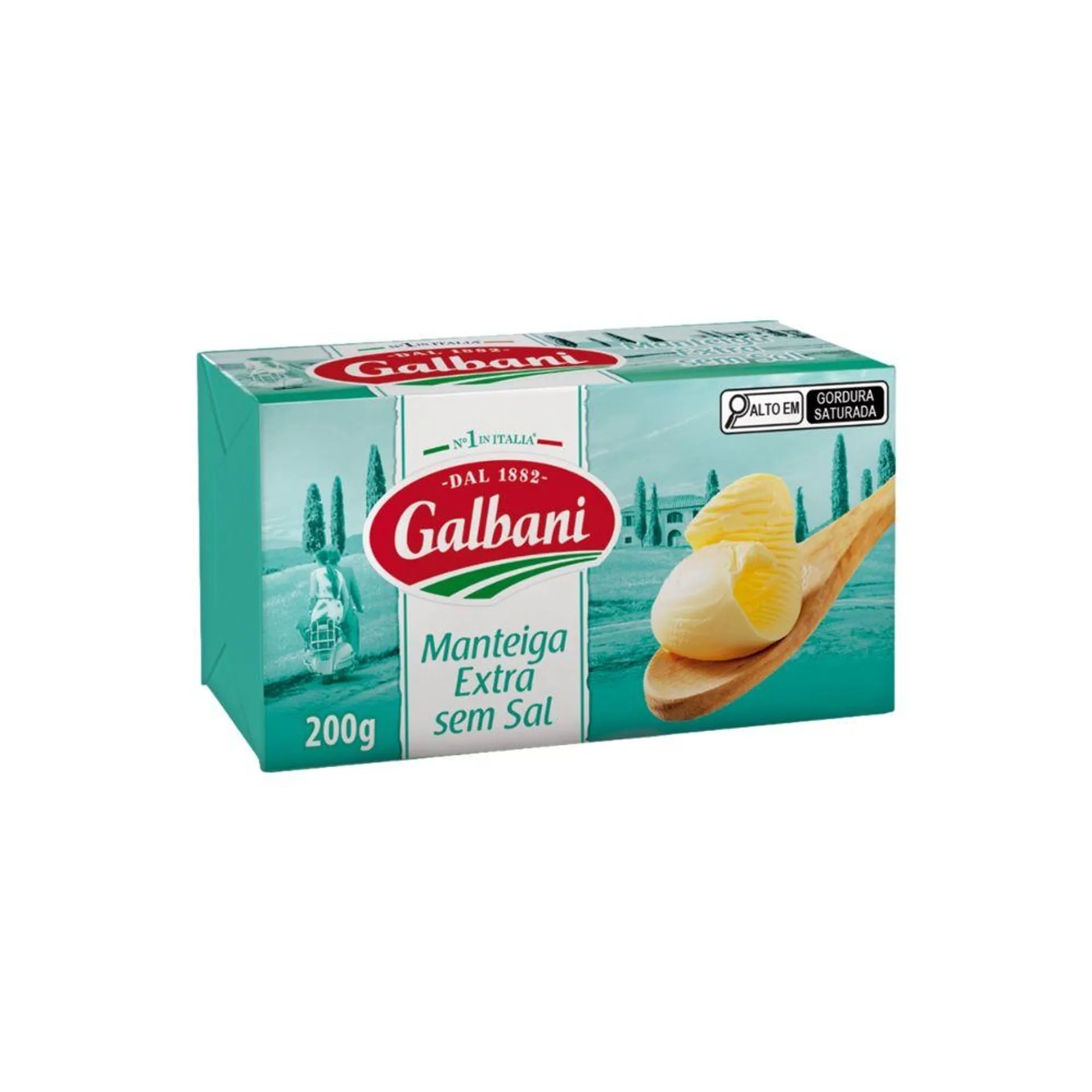 Manteiga Galbani Sem Sal Tablete 200g