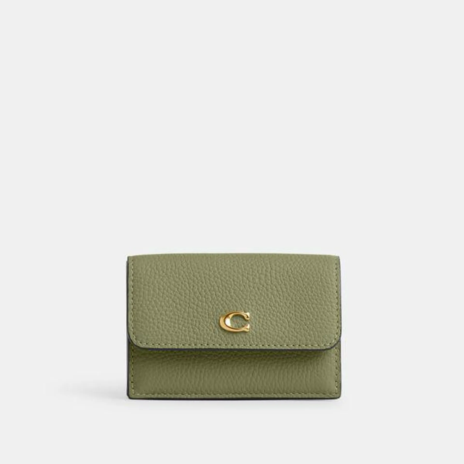 Carteira Essential Mini Trifold Coach - Verde