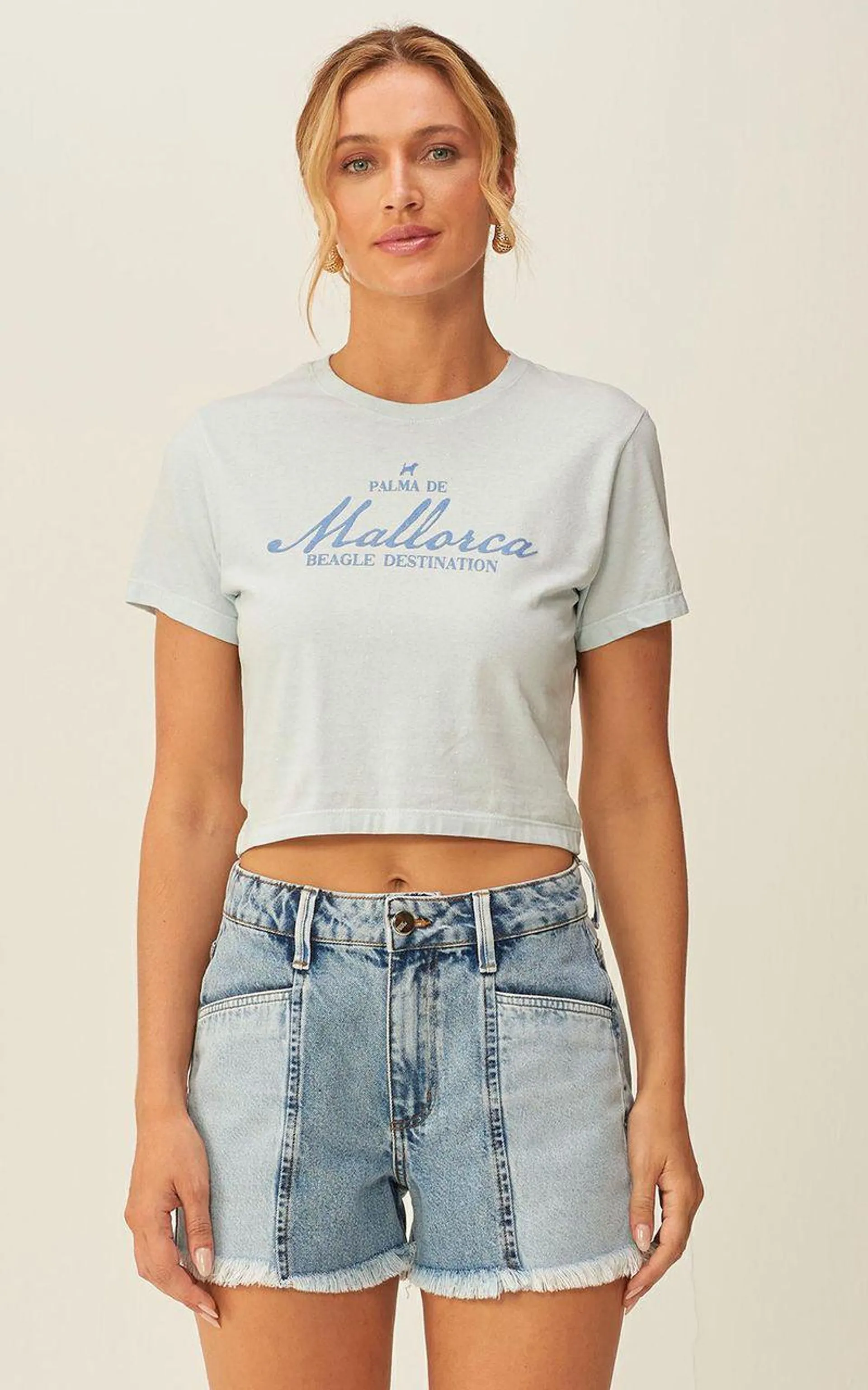 Camiseta Estampada com lavação - NUVEM