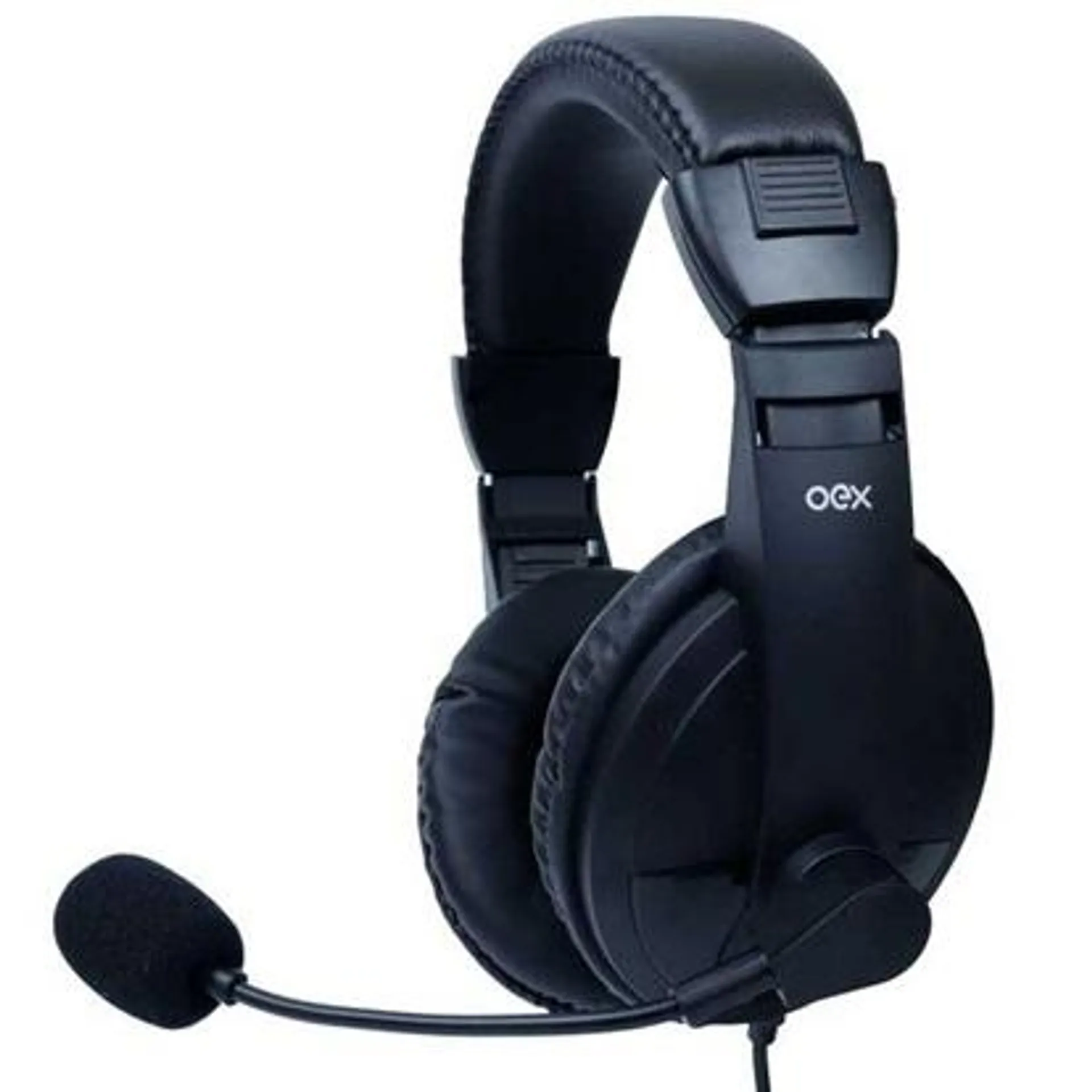 Headset Lite Multimídia Conexão USB 2.0 Preto HS102 1 UN OEX