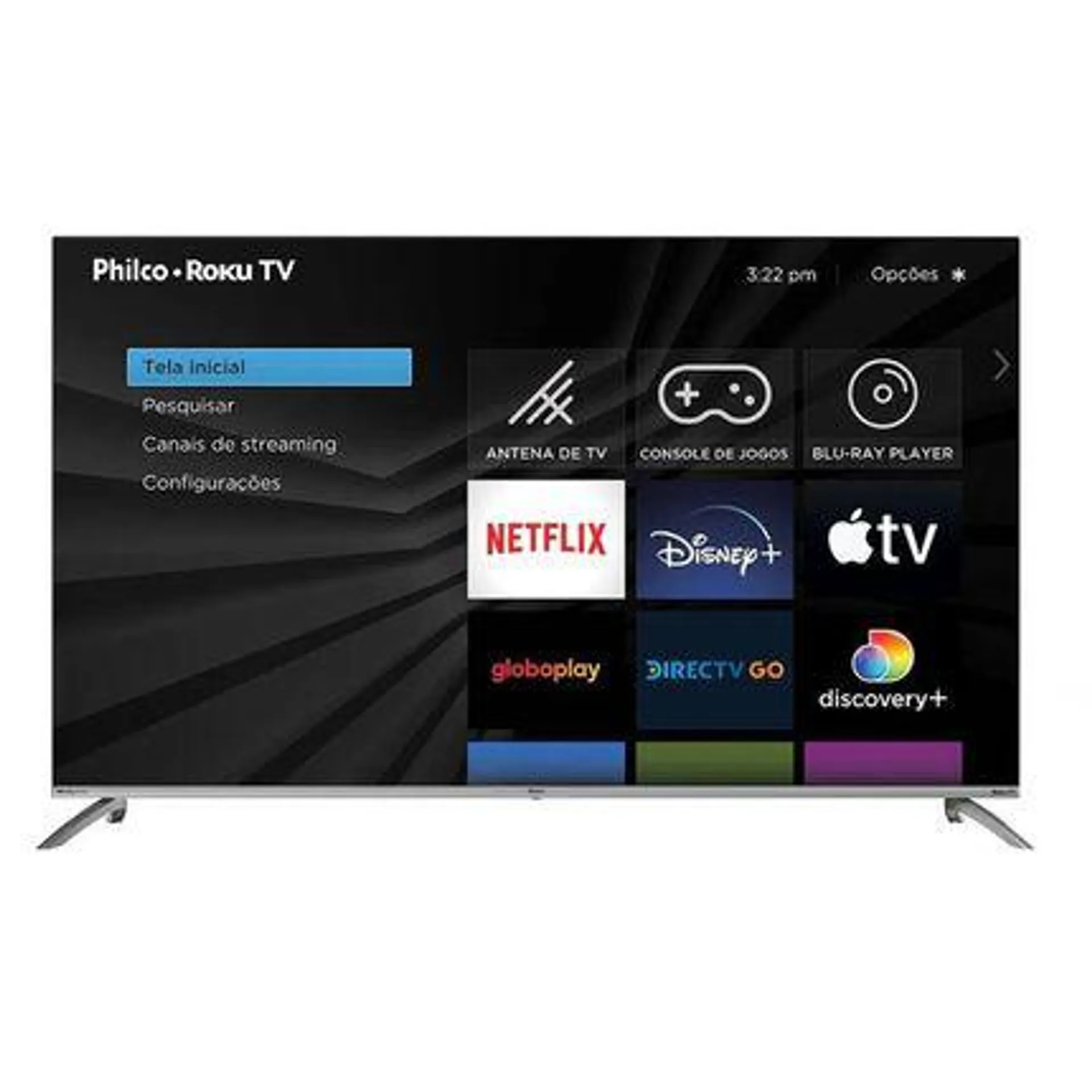 Smart TV Philco 58" 4K UHD Dolby Audio App Roku Borda Infinita PTV58G7UR2CSBL