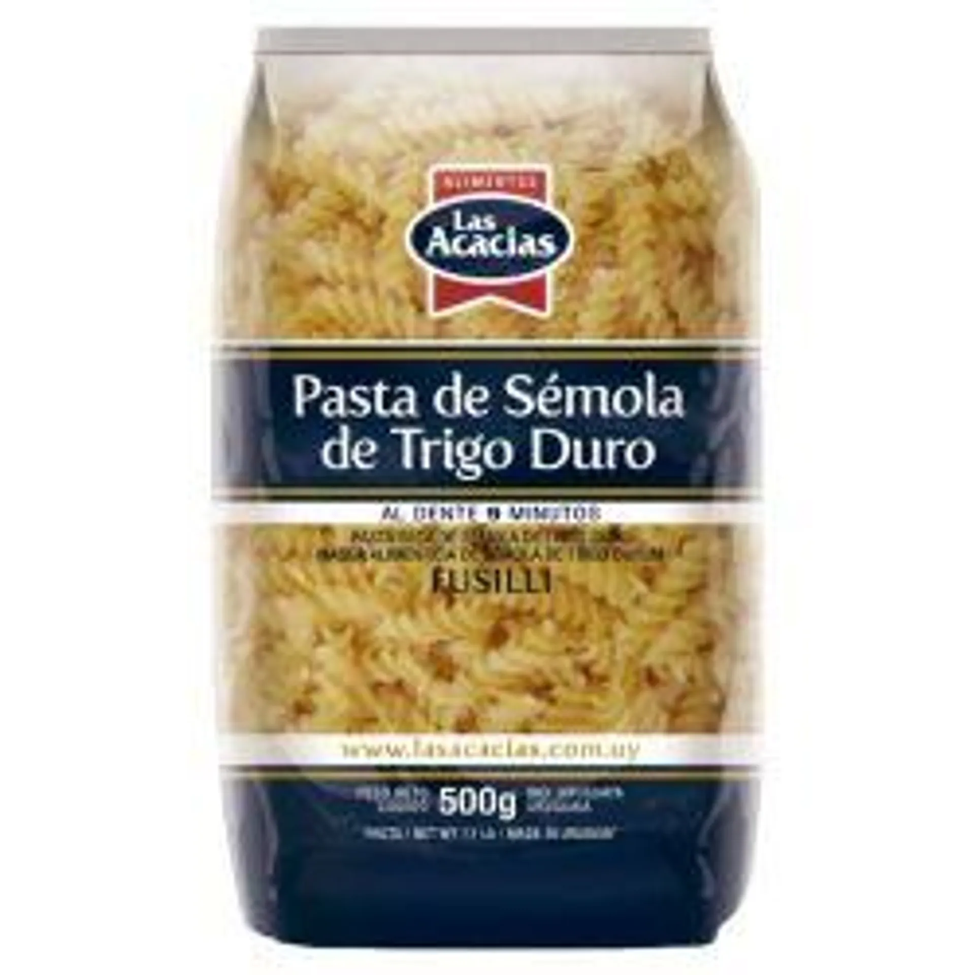 Massa Alimenticia Las Acacias Grano Duro Fusilli 500g