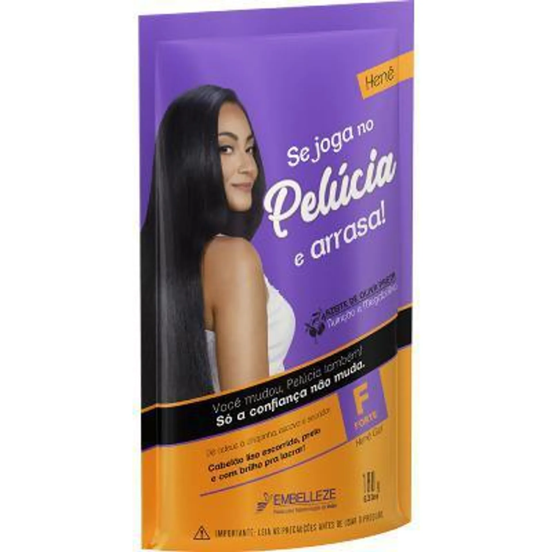 Henê Pelúcia Preto Forte Pouch 180g