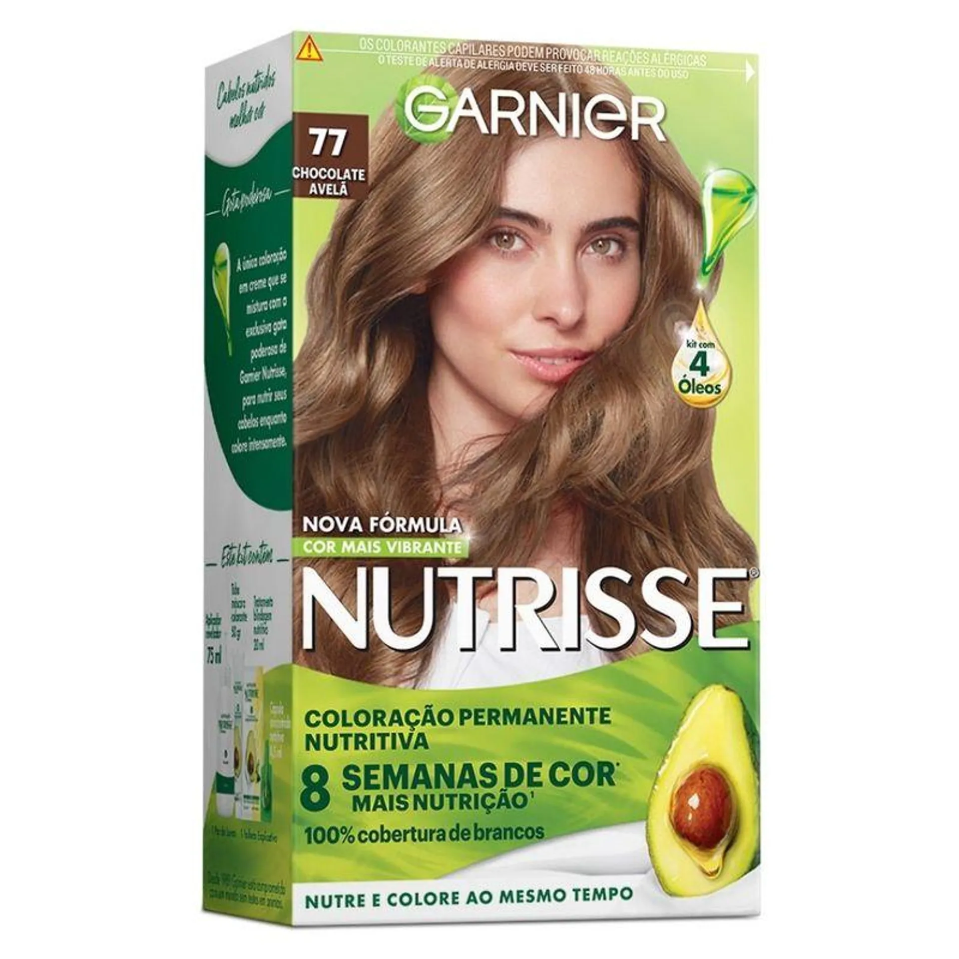 Tintura Garnier Nutrisse 77 - Chocolate Avelã