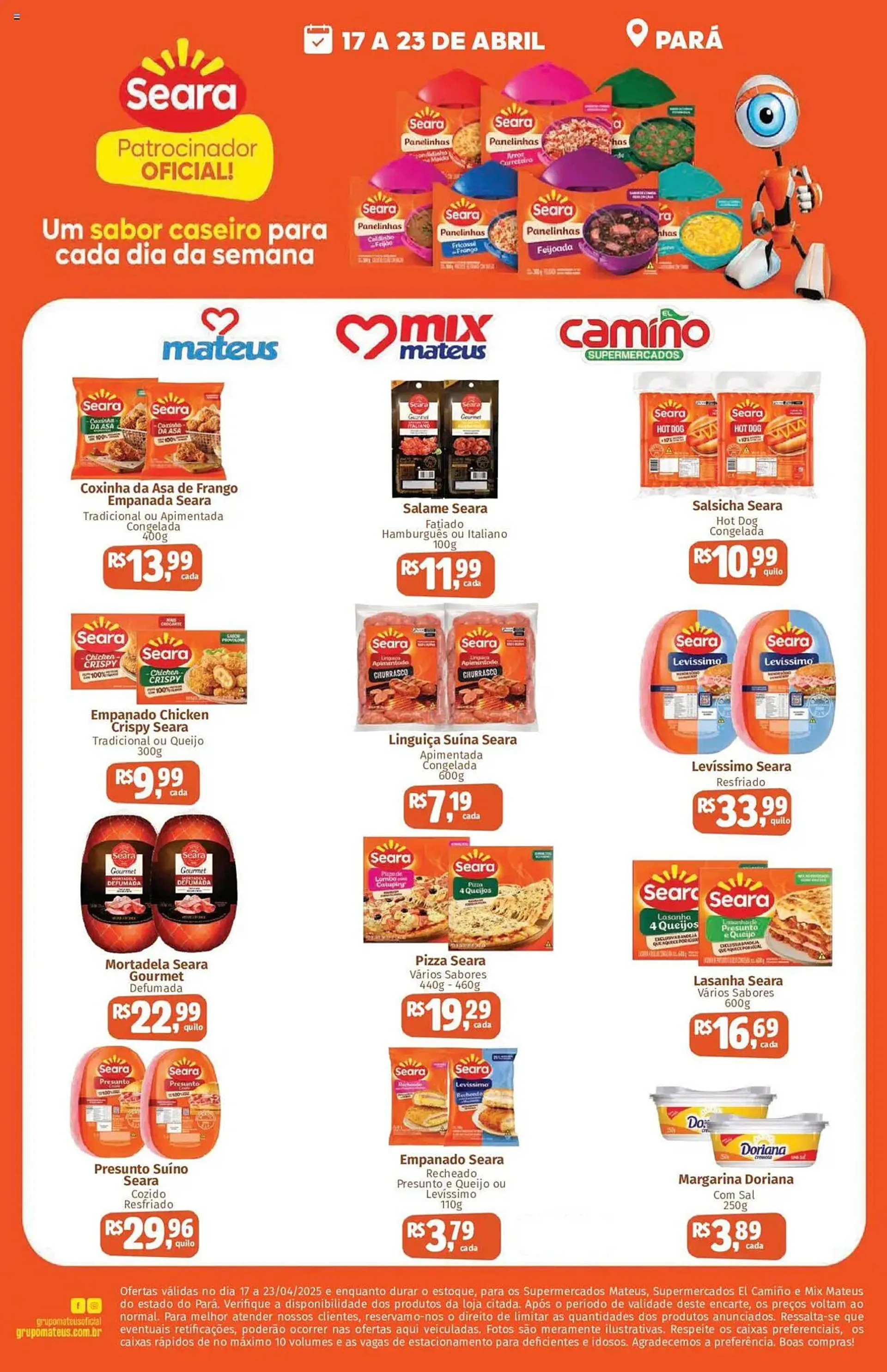 Encarte de Catálogo Supermercados Mateus 17 de abril até 23 de abril 2025 - Pagina 1