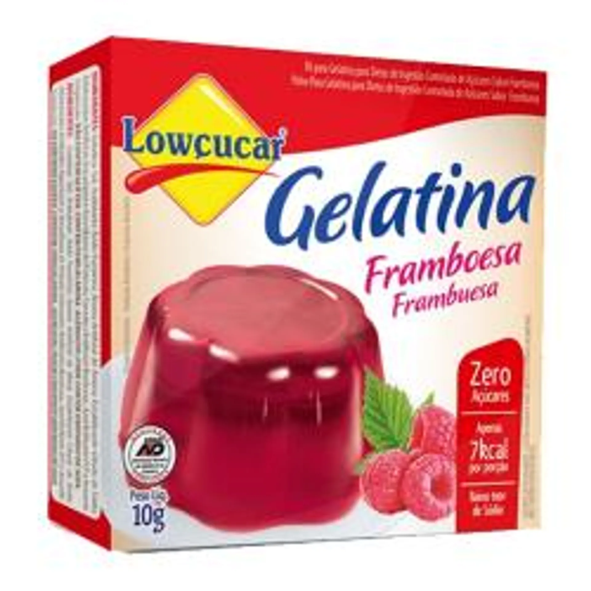 Gelatina Lowcucar Zero Ac.10g Framboesa