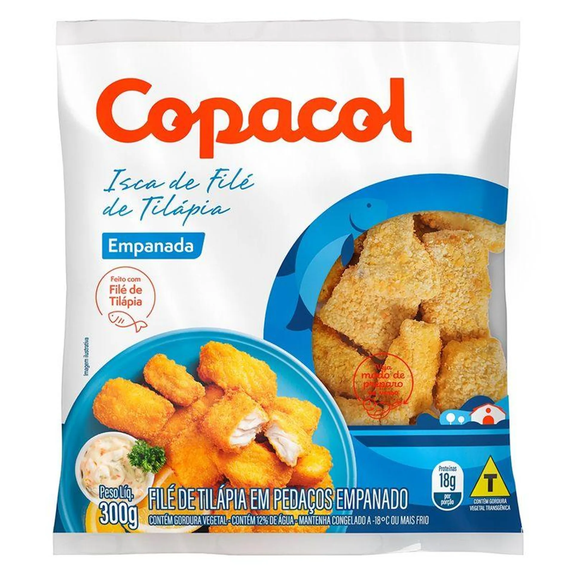 Peixe Tilápia Isca Empanada Copacol 300g