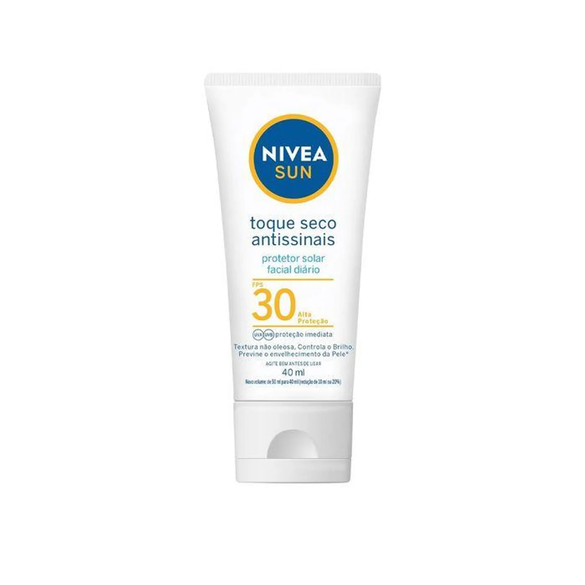 Protetor Solar Facial Nivea Sun Toque Seco Antissinais FPS30 40ml