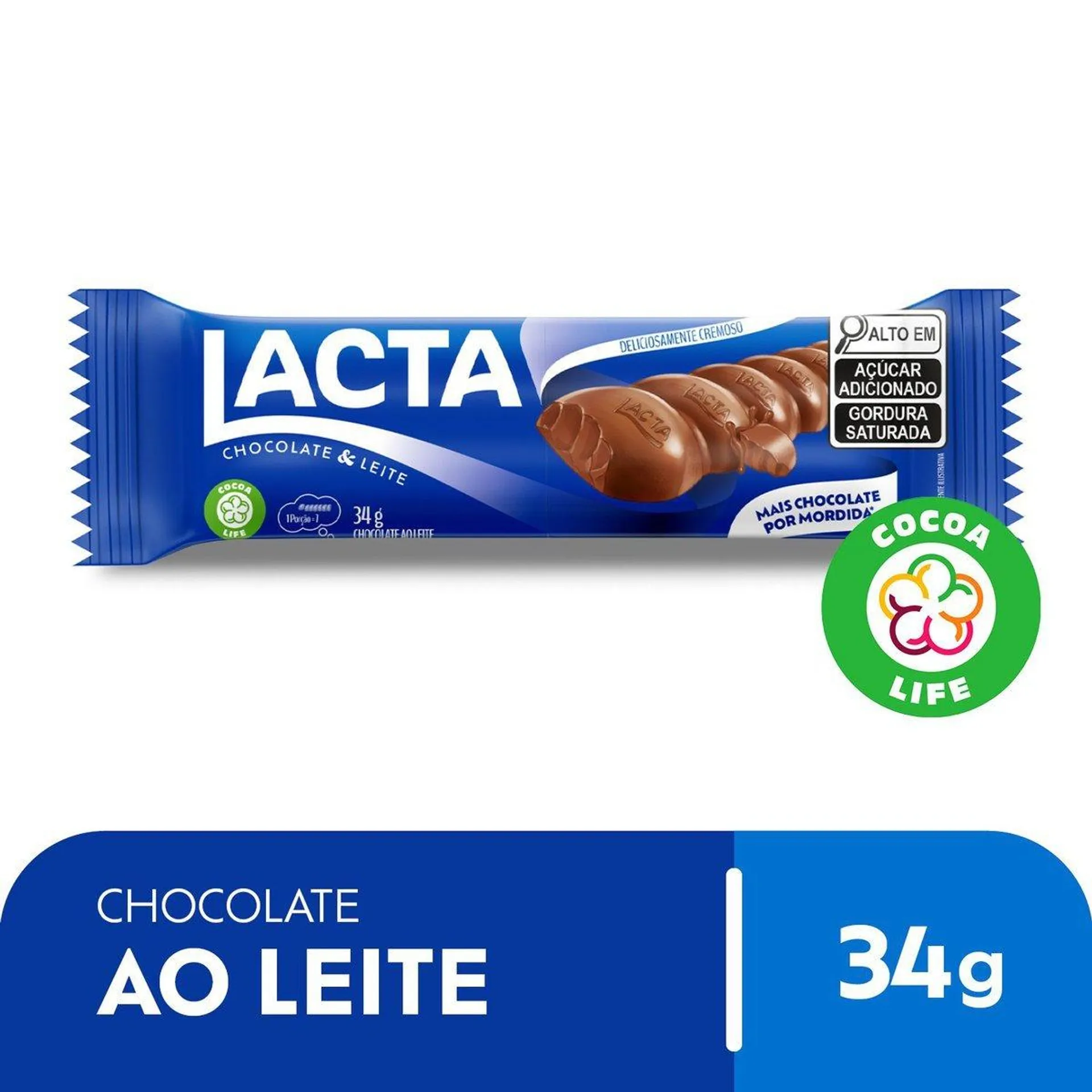 Chocolate Lacta Ao Leite 34g