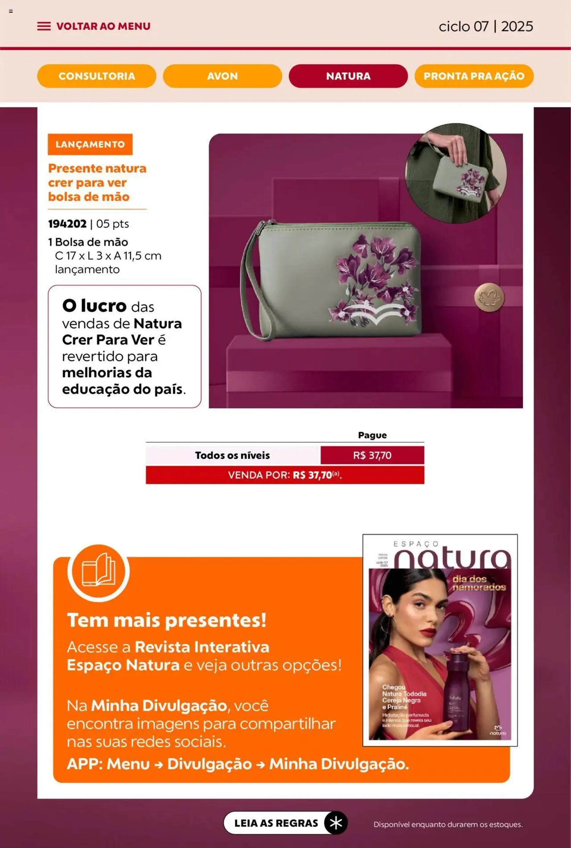 Encarte de Avon - Campanha 07: Minha Consultoria 3 de abril até 1 de maio 2025 - Pagina 77