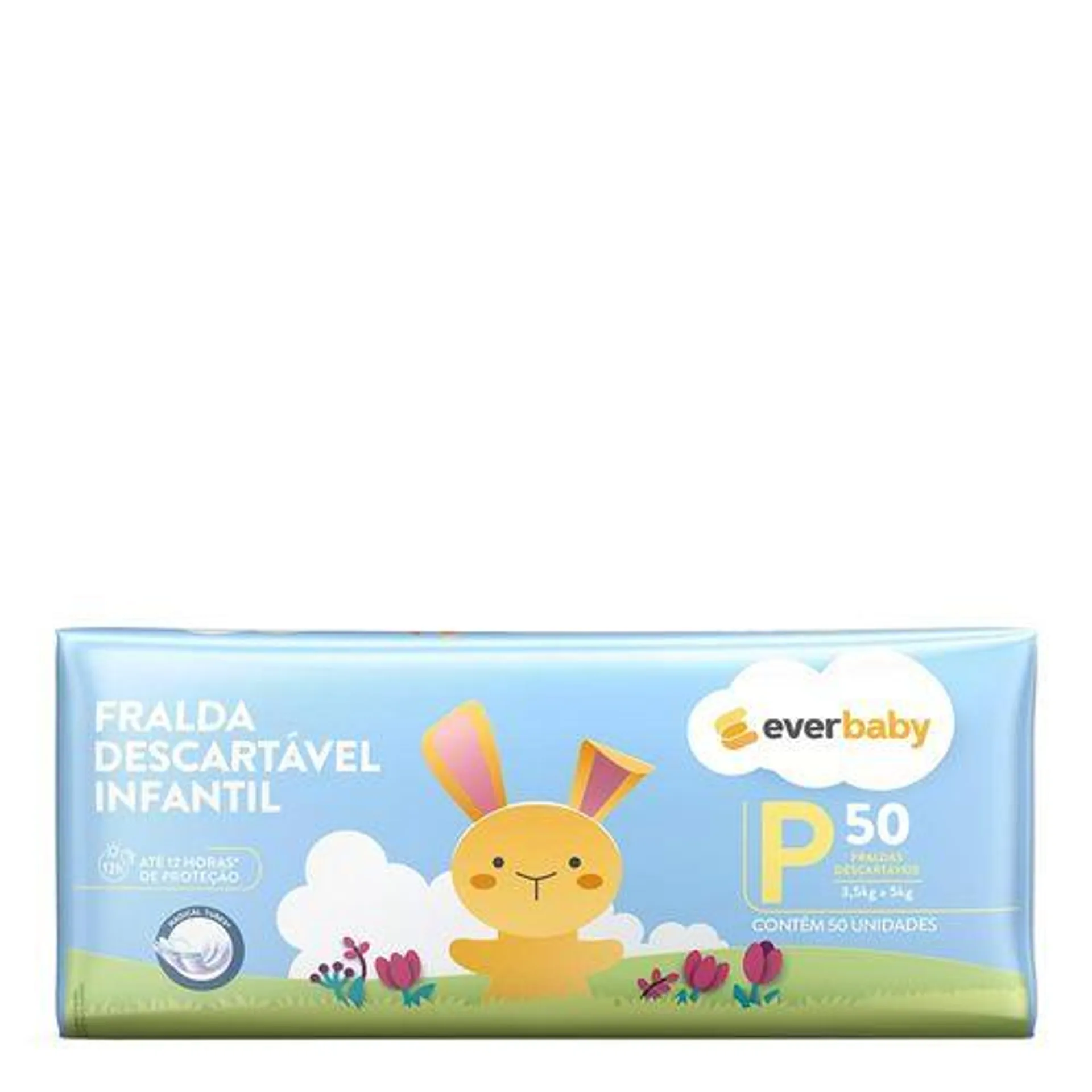 Fralda Ever Baby Tamanho P 50 Unidades