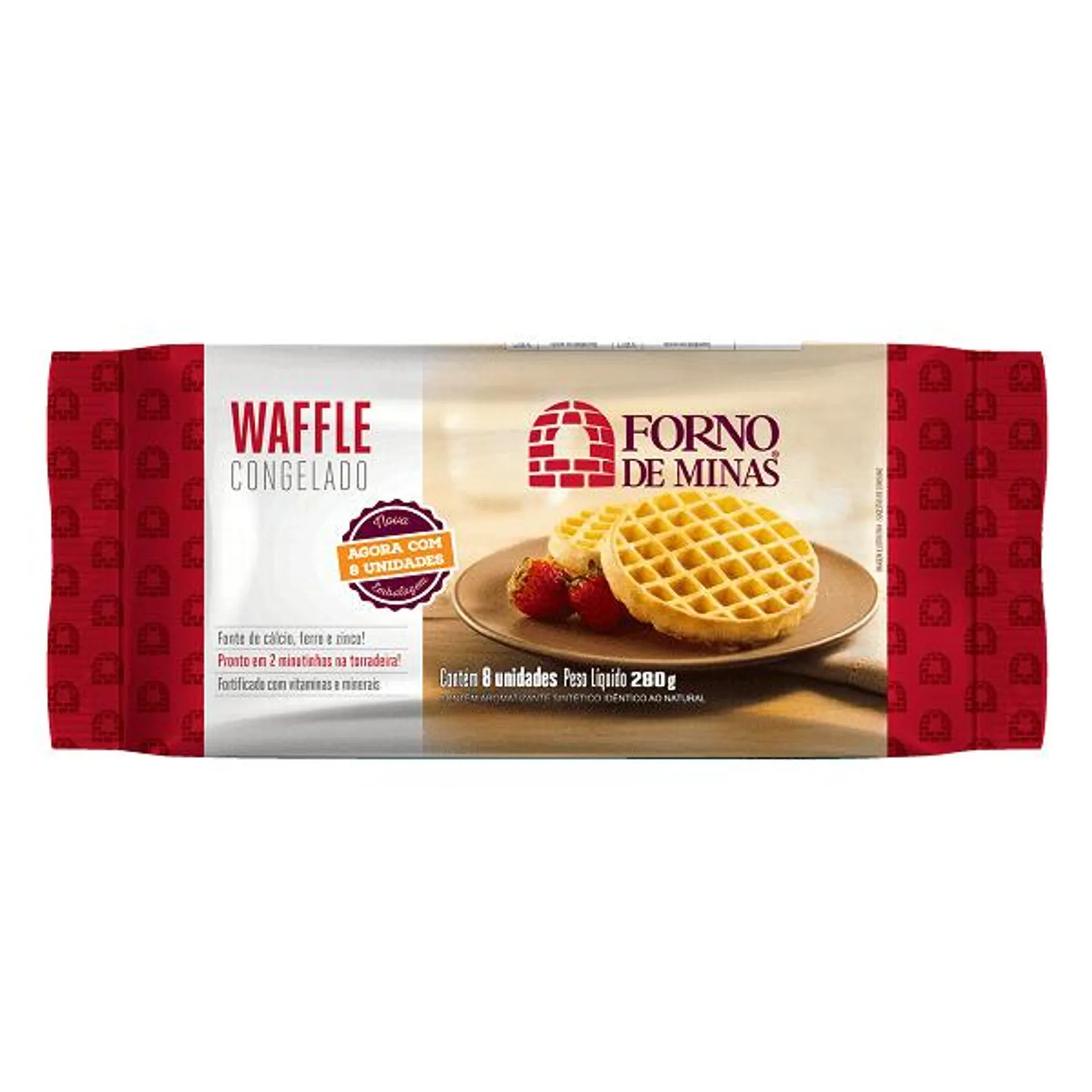 waffle congelado forno de minas tradicional 280g assado