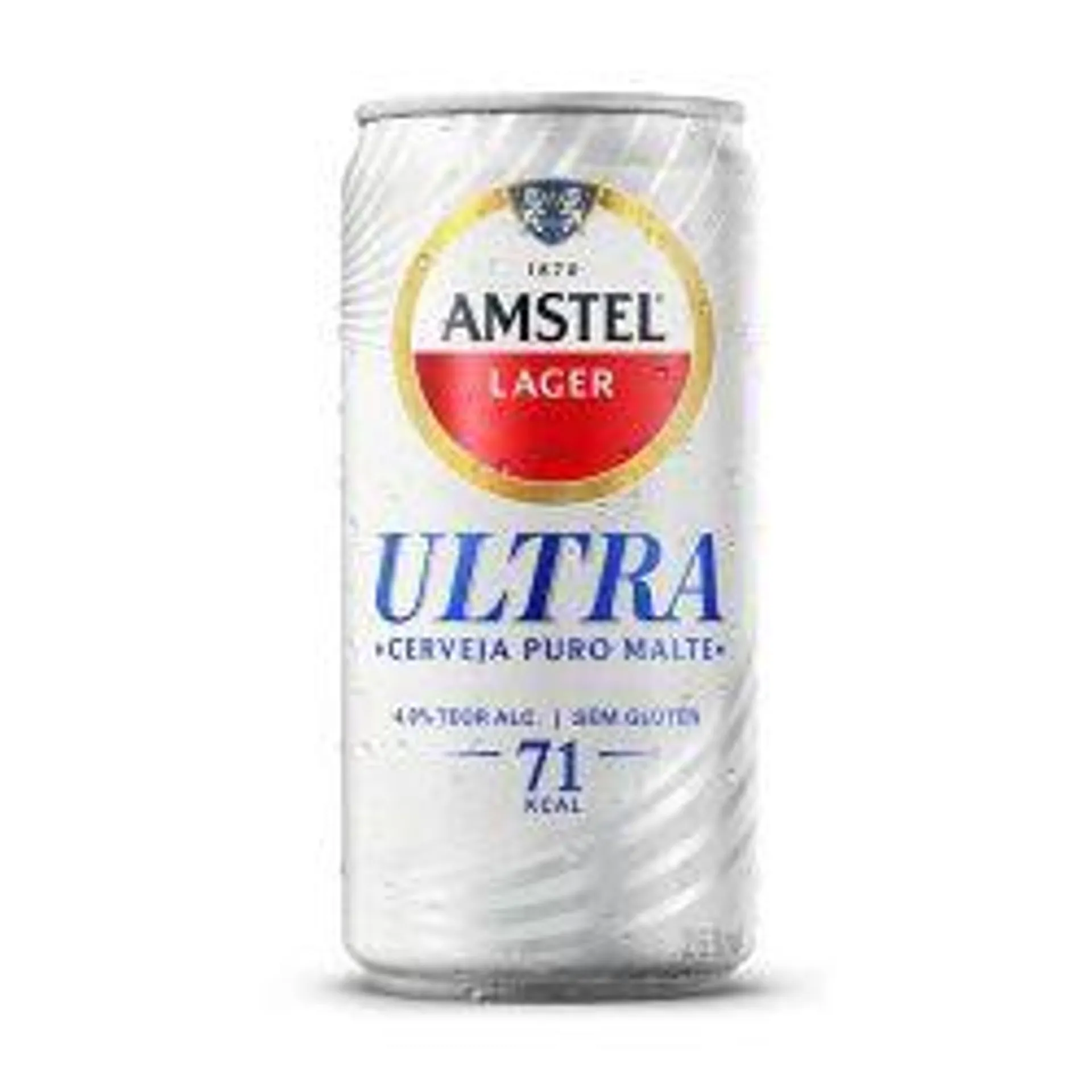 Cerveja Lager Puro Malte Sem Glúten Amstel Ultra Lata 269ml