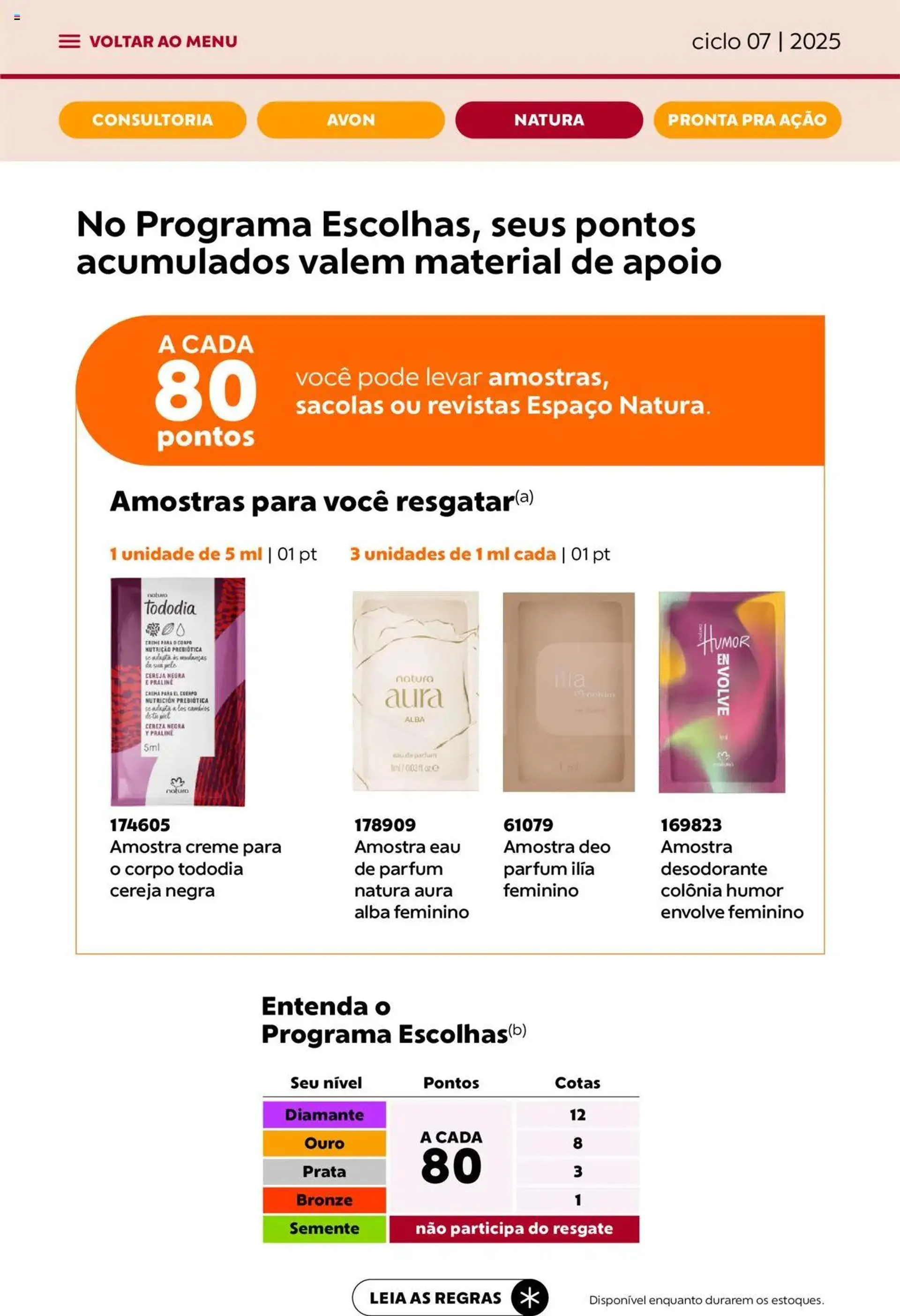 Encarte de Avon - Campanha 07: Minha Consultoria 3 de abril até 1 de maio 2025 - Pagina 80
