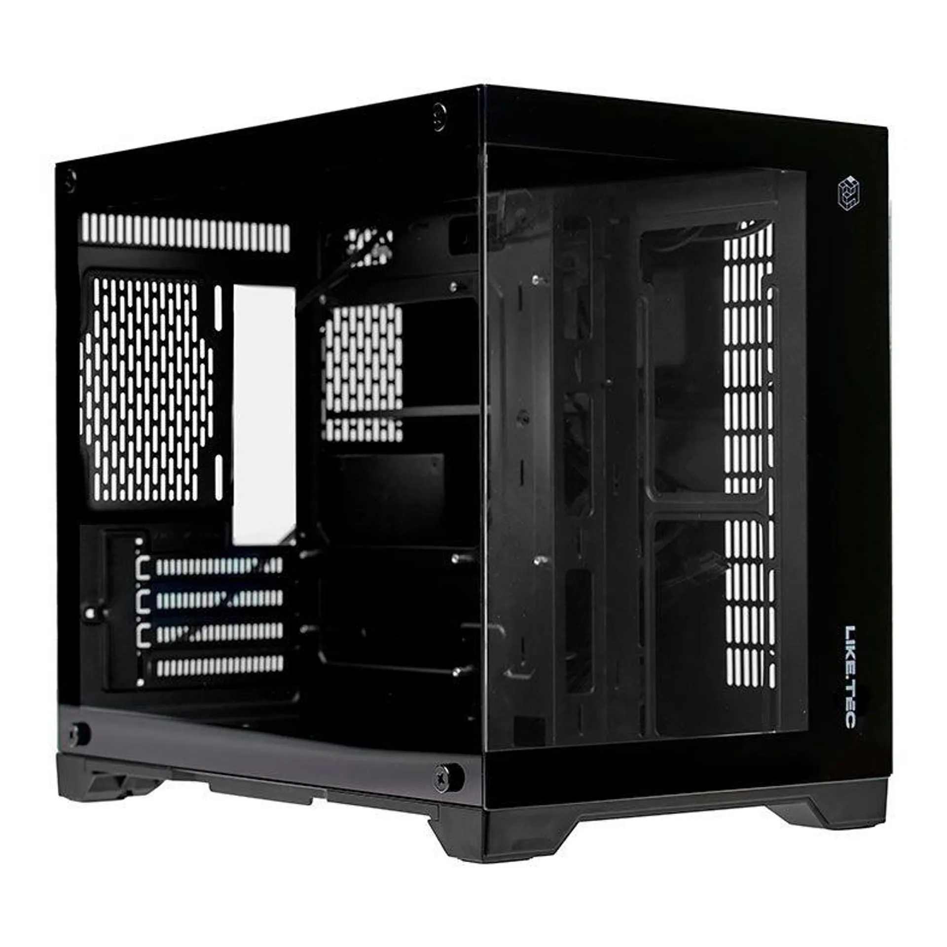 Gabinete Gamer Liketec Cube MadRock Dark, Mid-Tower, Lateral De Vidro, Preto, LC-CB3X2-MADROCK-2075