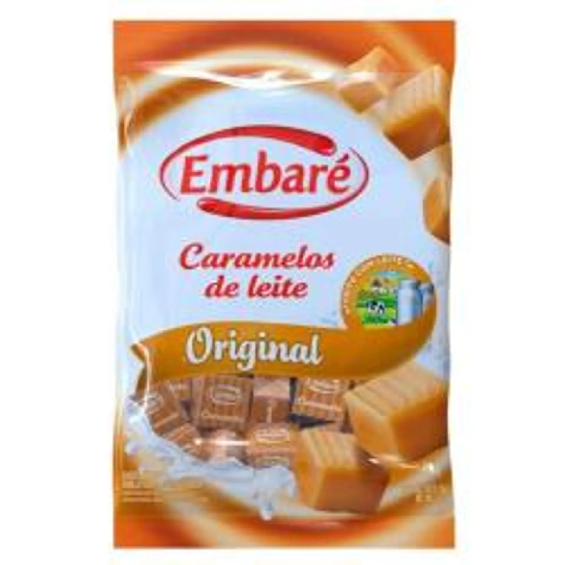 Bala Caramelos Embaré Sabor Baunilha 150g