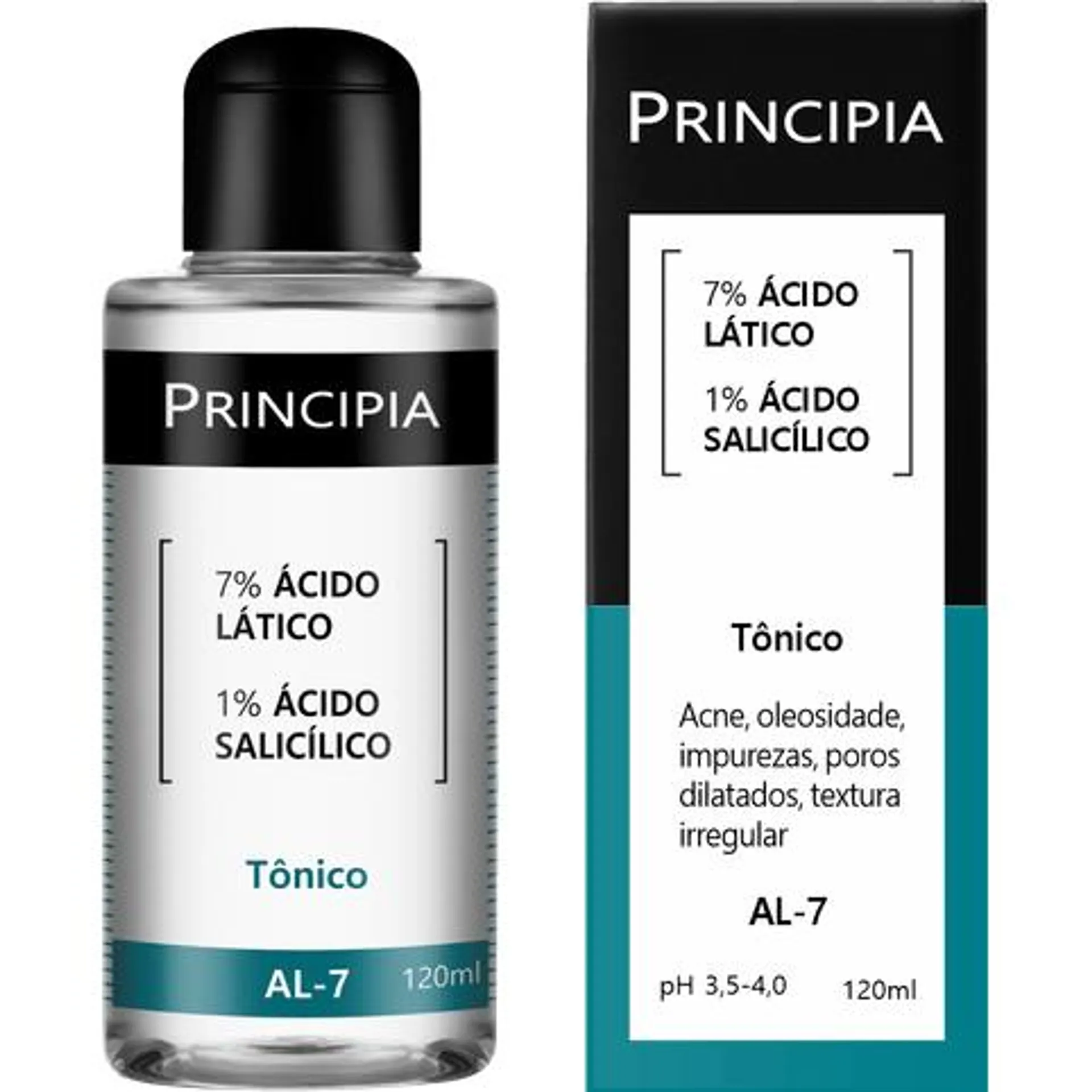 Tônico Facial Principia AL-7 7% Ácido Lático + 1% Ácido Salicílico 120ml