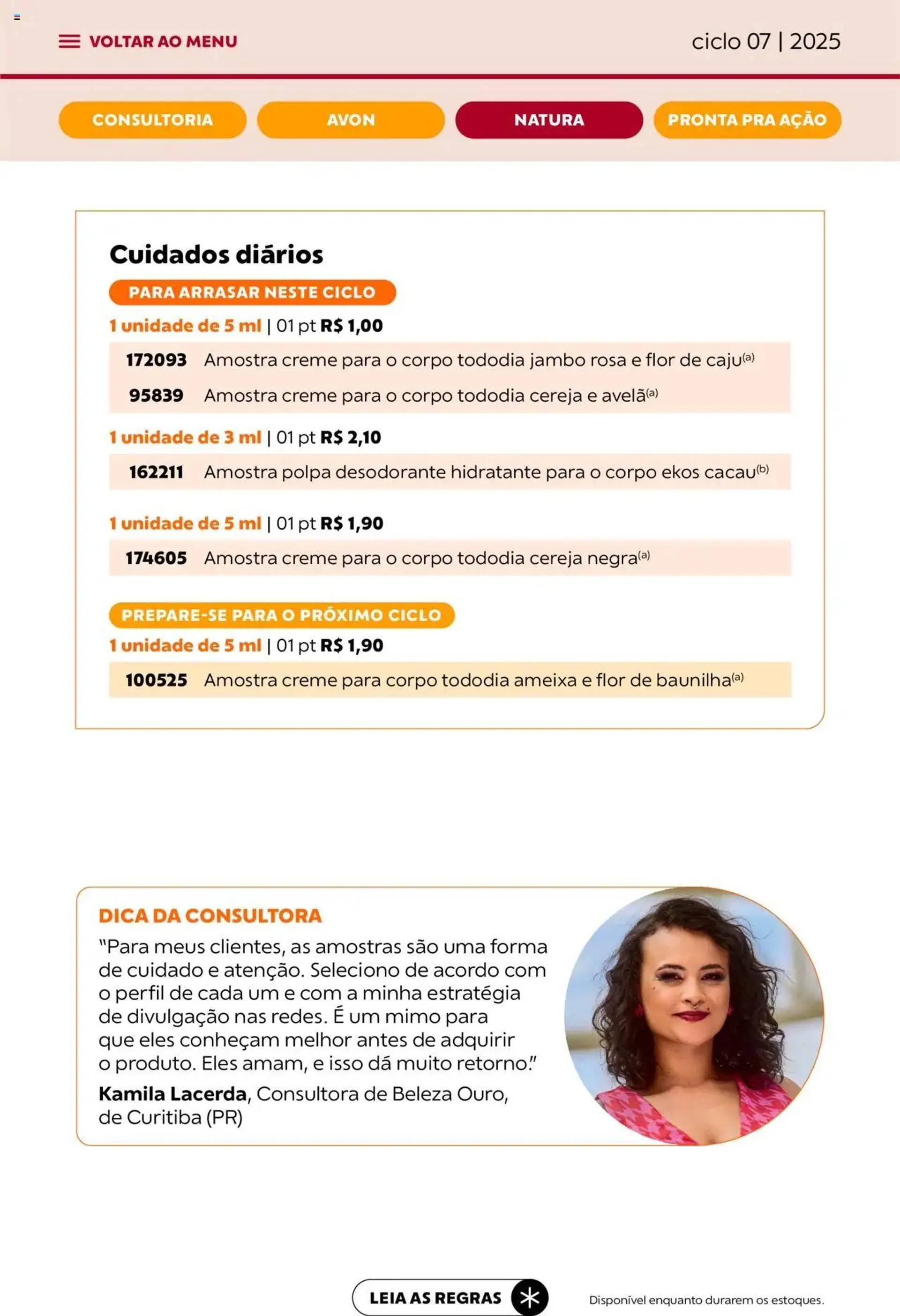 Encarte de Avon - Campanha 07: Minha Consultoria 3 de abril até 1 de maio 2025 - Pagina 85
