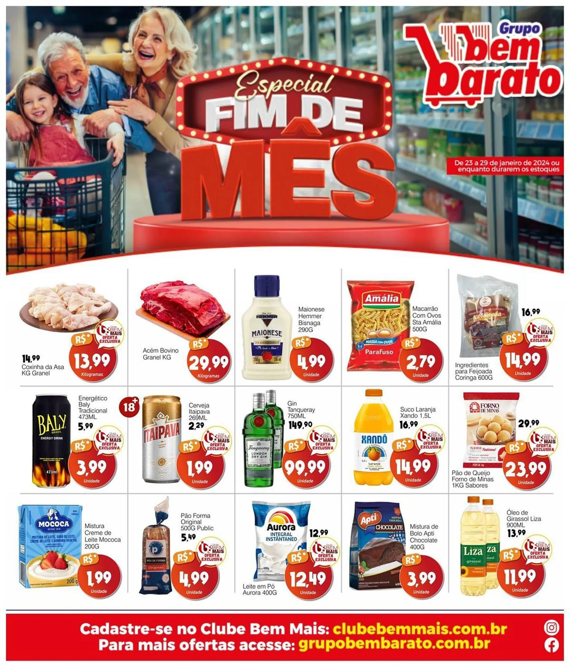 Encarte de Catálogo Supermercado Bem Barato 29 de janeiro até 29 de janeiro 2024 - Pagina 1