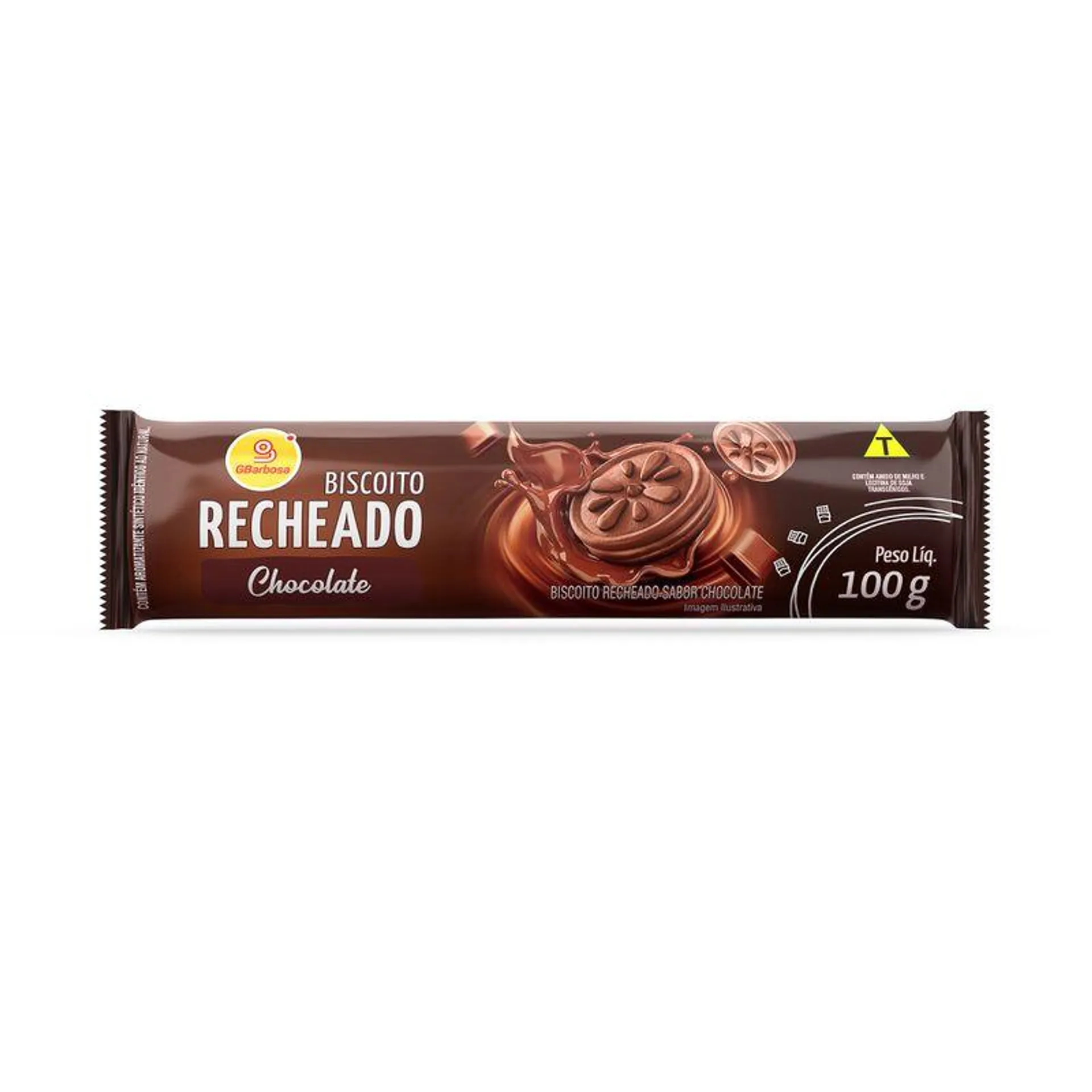 Biscoito Recheado GBarbosa Chocolate 100g