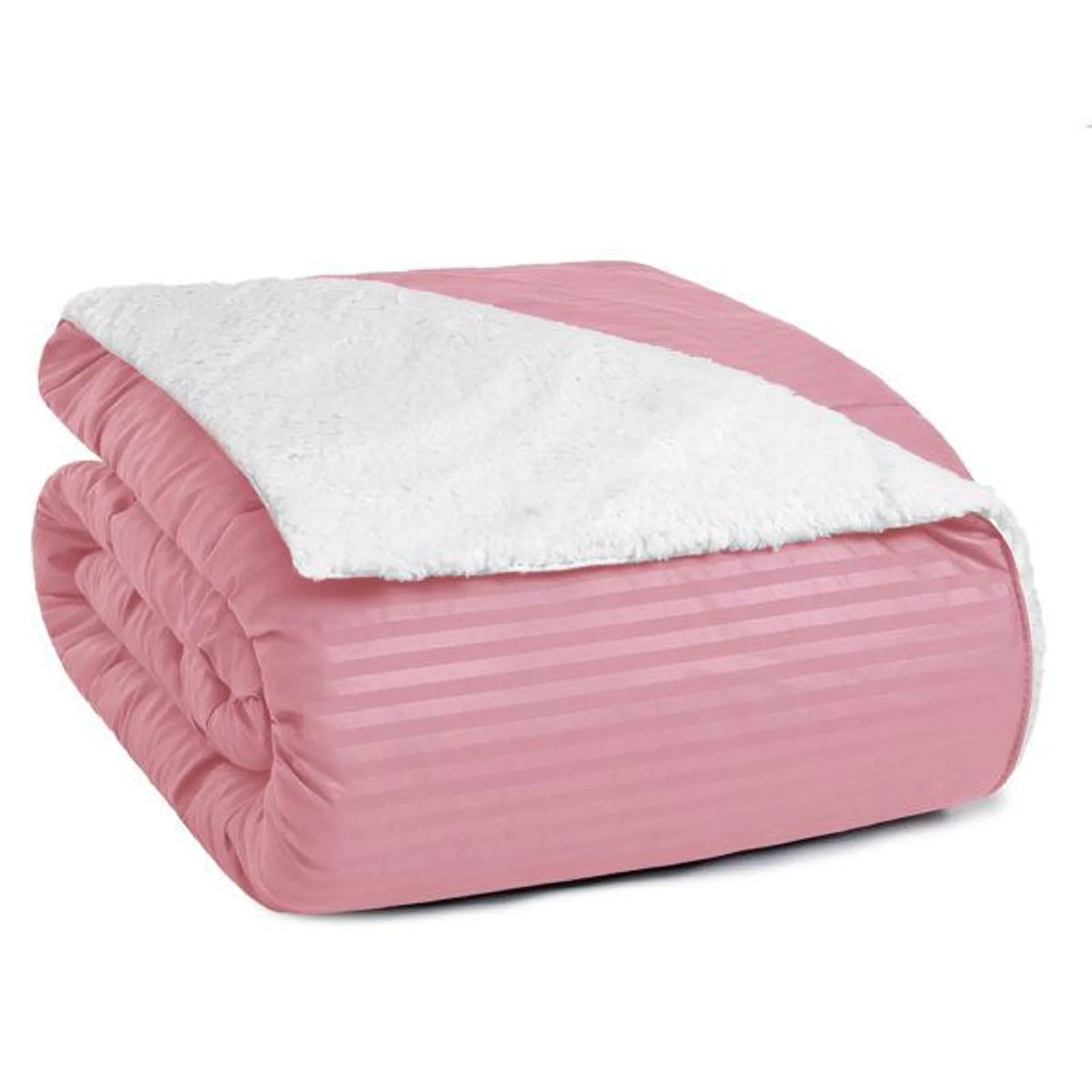 Coberdrom Sherpa Queen Stripes Retro Rose Vestcasa