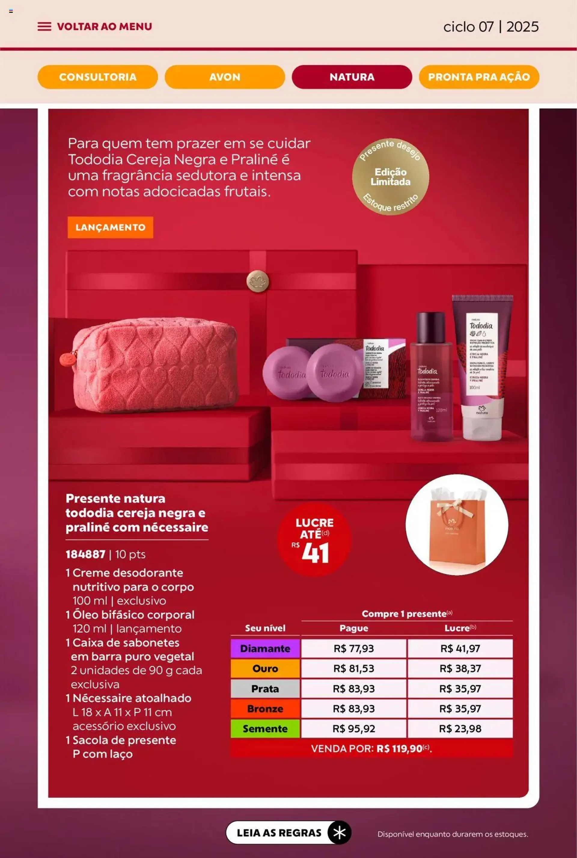 Encarte de Avon - Campanha 07: Minha Consultoria 3 de abril até 1 de maio 2025 - Pagina 63