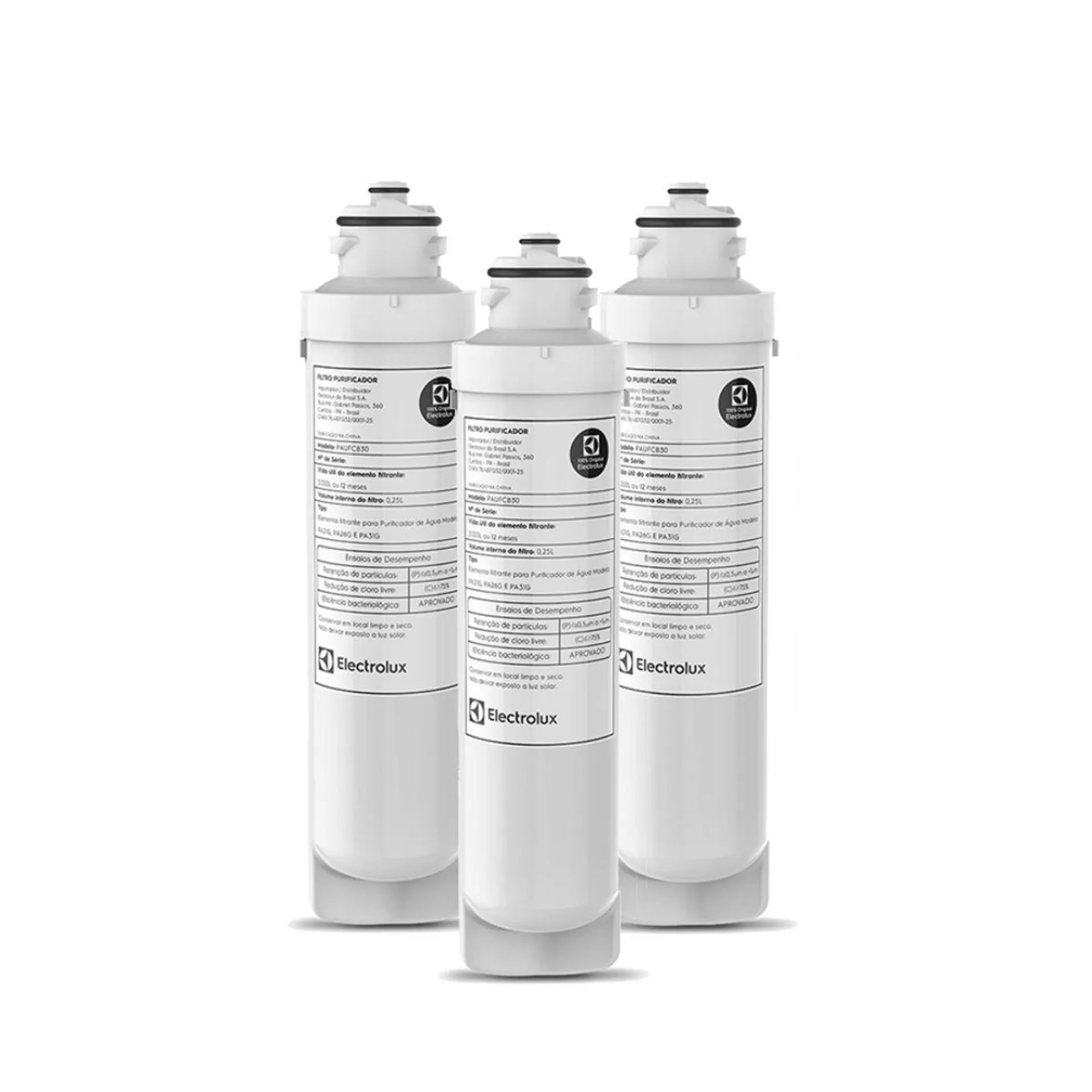 Kit 3 Filtros/Refis ORIGINAIS para Purificador de Água PA21G / PA26G / PA31G Electrolux