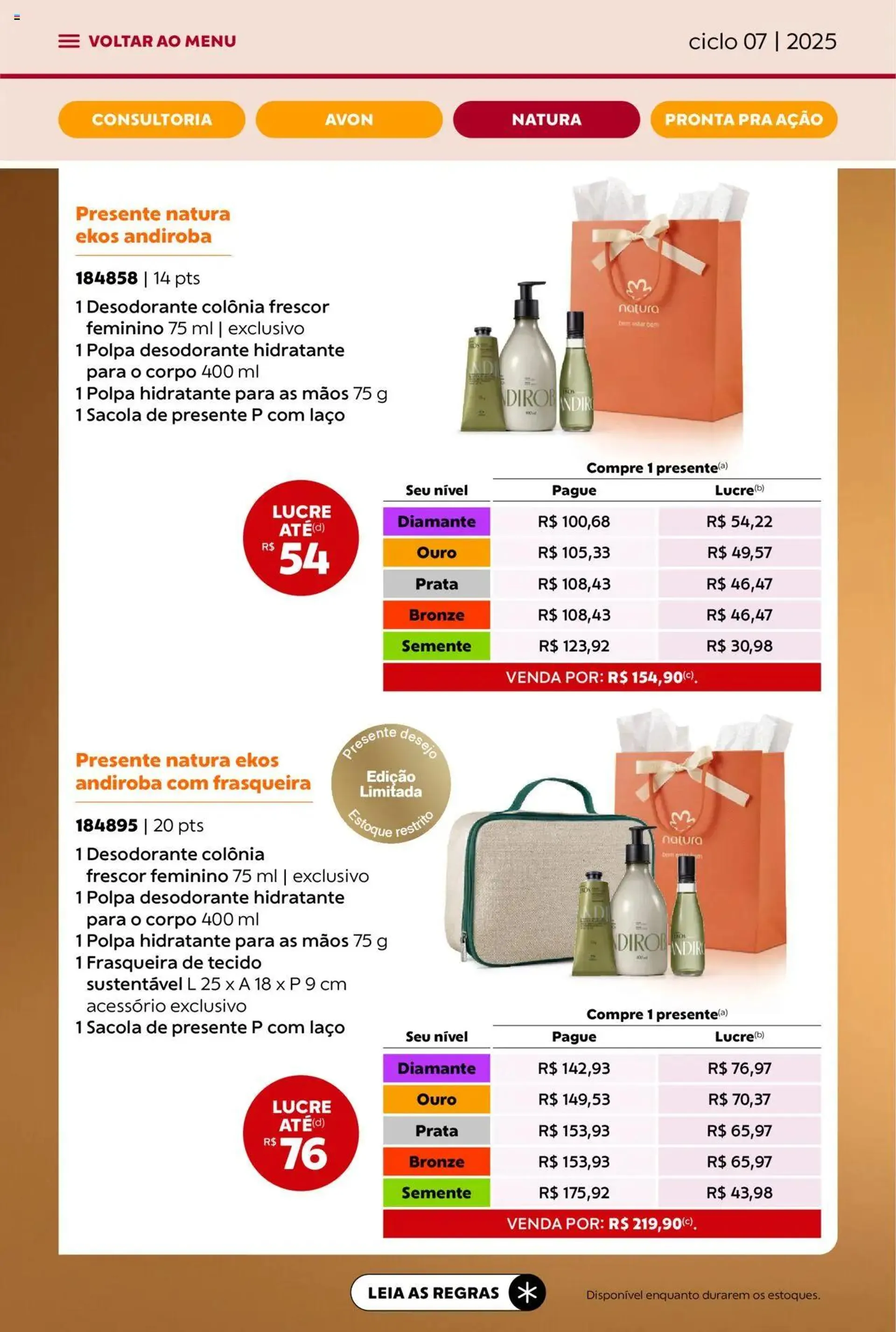 Encarte de Avon - Campanha 07: Minha Consultoria 3 de abril até 1 de maio 2025 - Pagina 68