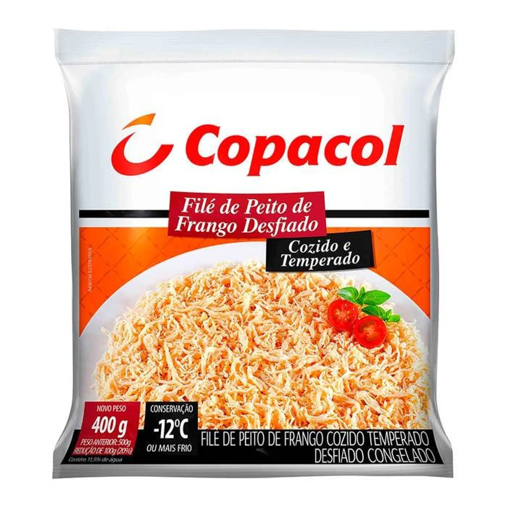 Filé De Peito De Frango Temperado Cozido Copacol 400g