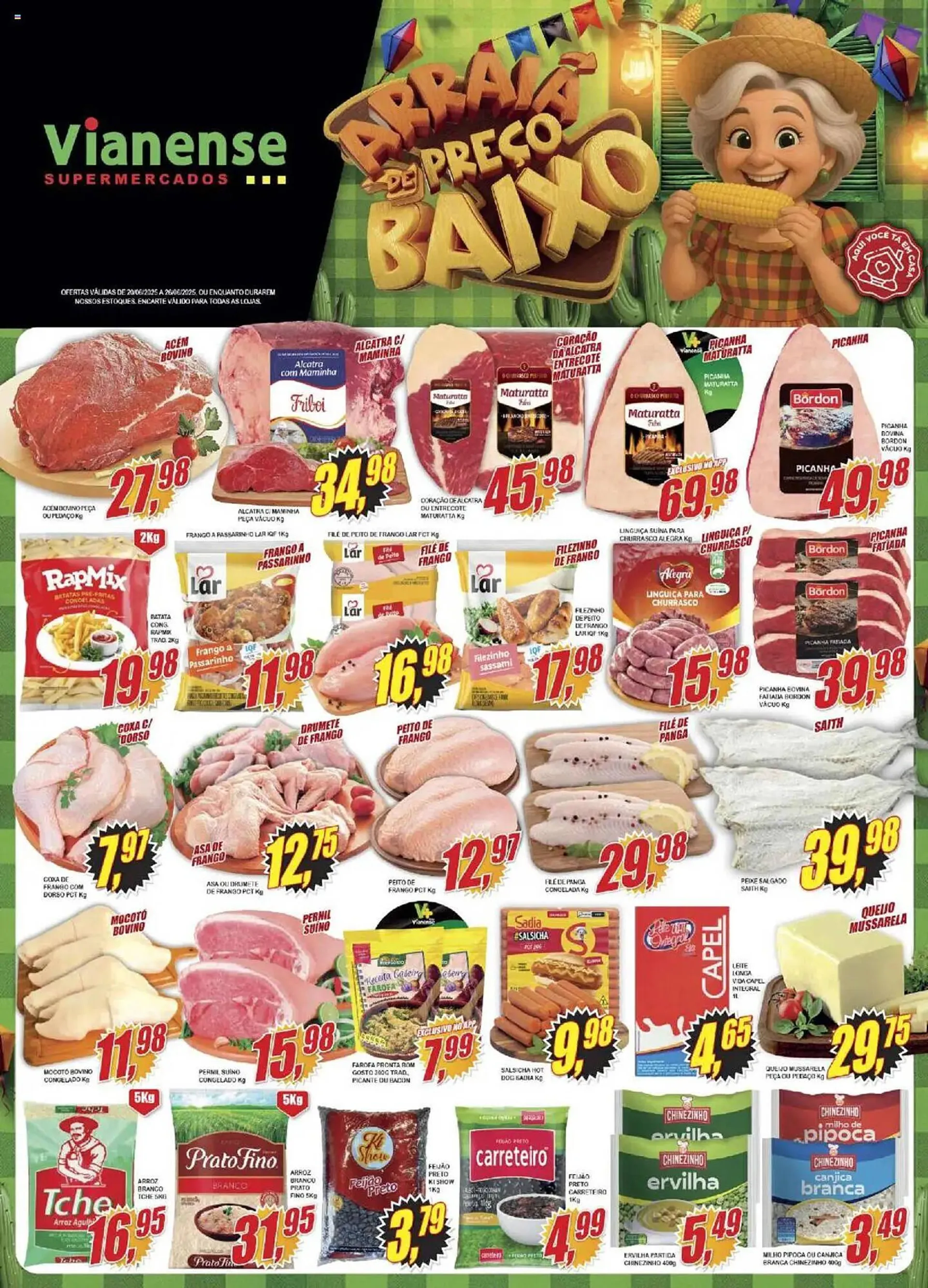 Encarte de Catálogo Vianense Supermercados 20 de junho até 27 de junho 2025 - Pagina 1