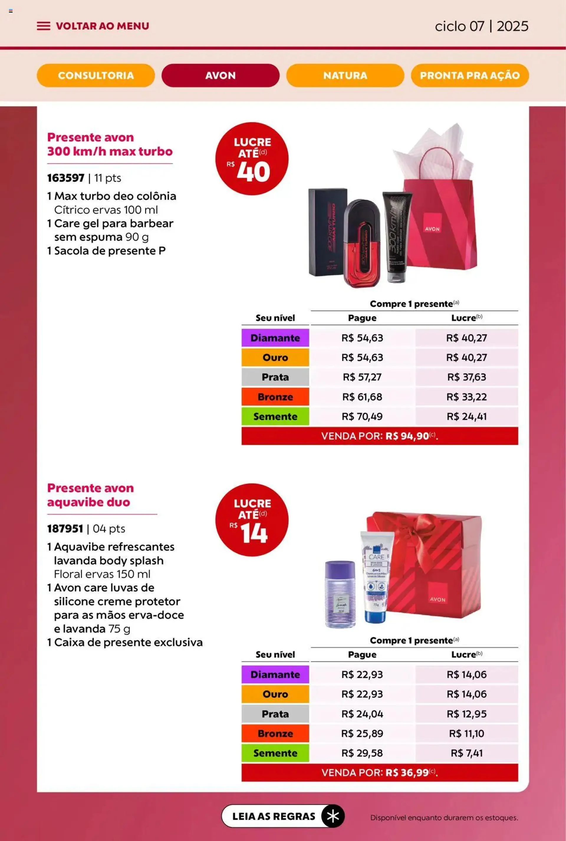 Encarte de Avon - Campanha 07: Minha Consultoria 3 de abril até 1 de maio 2025 - Pagina 16